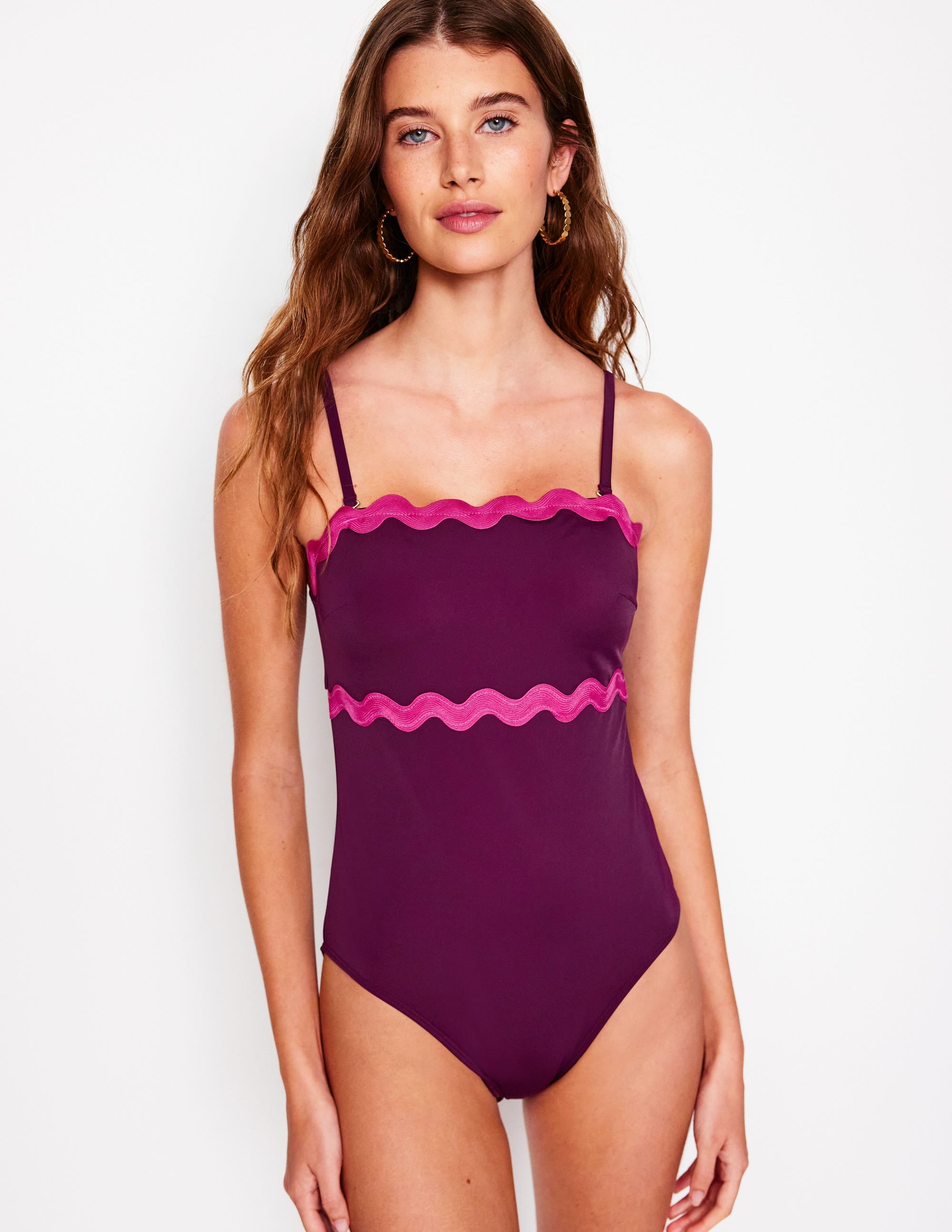Maillot de bain à grand zigzag-Aronia, joyau - Image 3