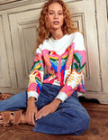 Hannah Sweatshirt mit Print-Bunt, Paradies-/Papageienmuster