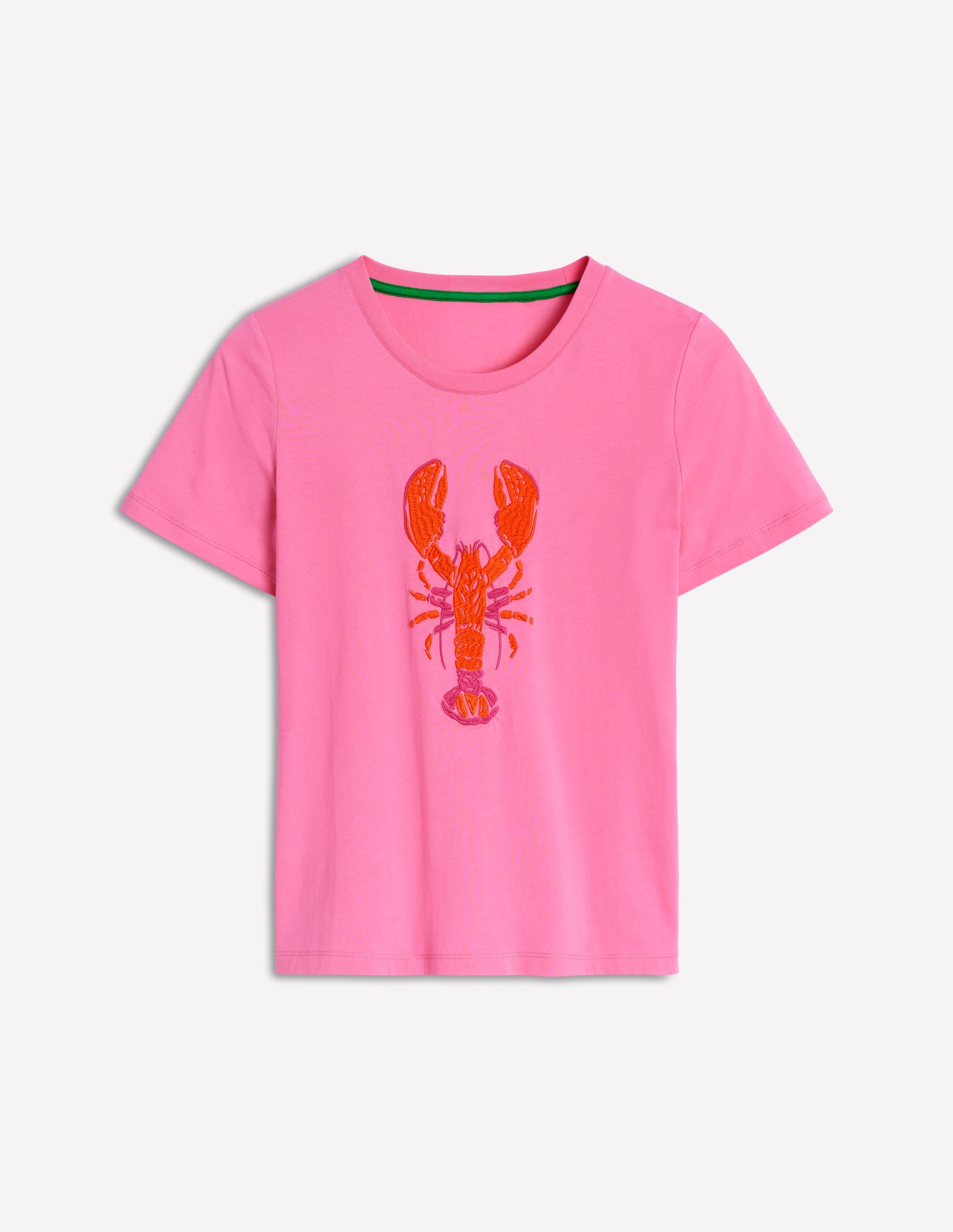 Locker geschnittenes originelles T-Shirt-Rosa Rose, Hummer - Image 6