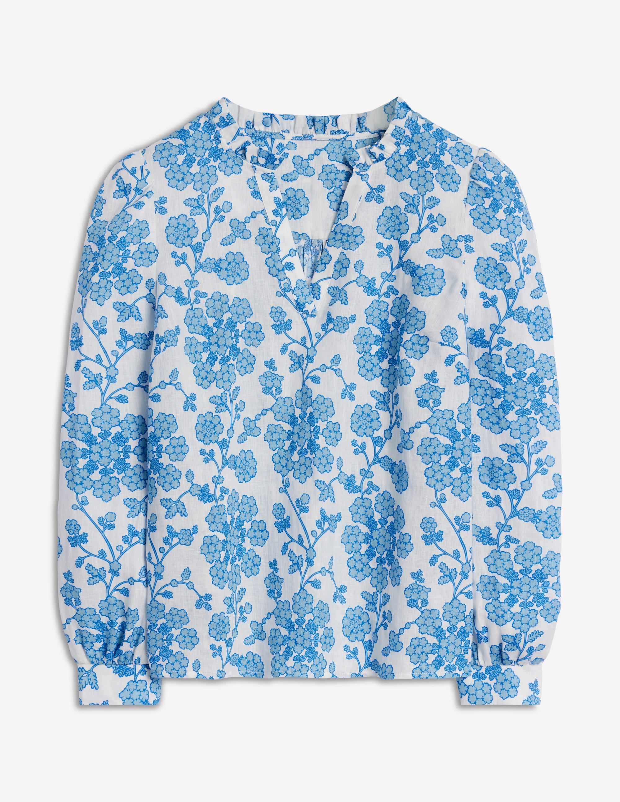 Grace Linen Top-Ivory, Trailling Yarrow - Image 6