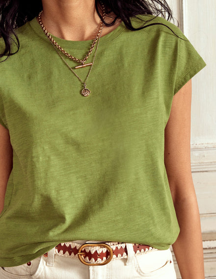 T-shirt flammé imprimé-Ivory