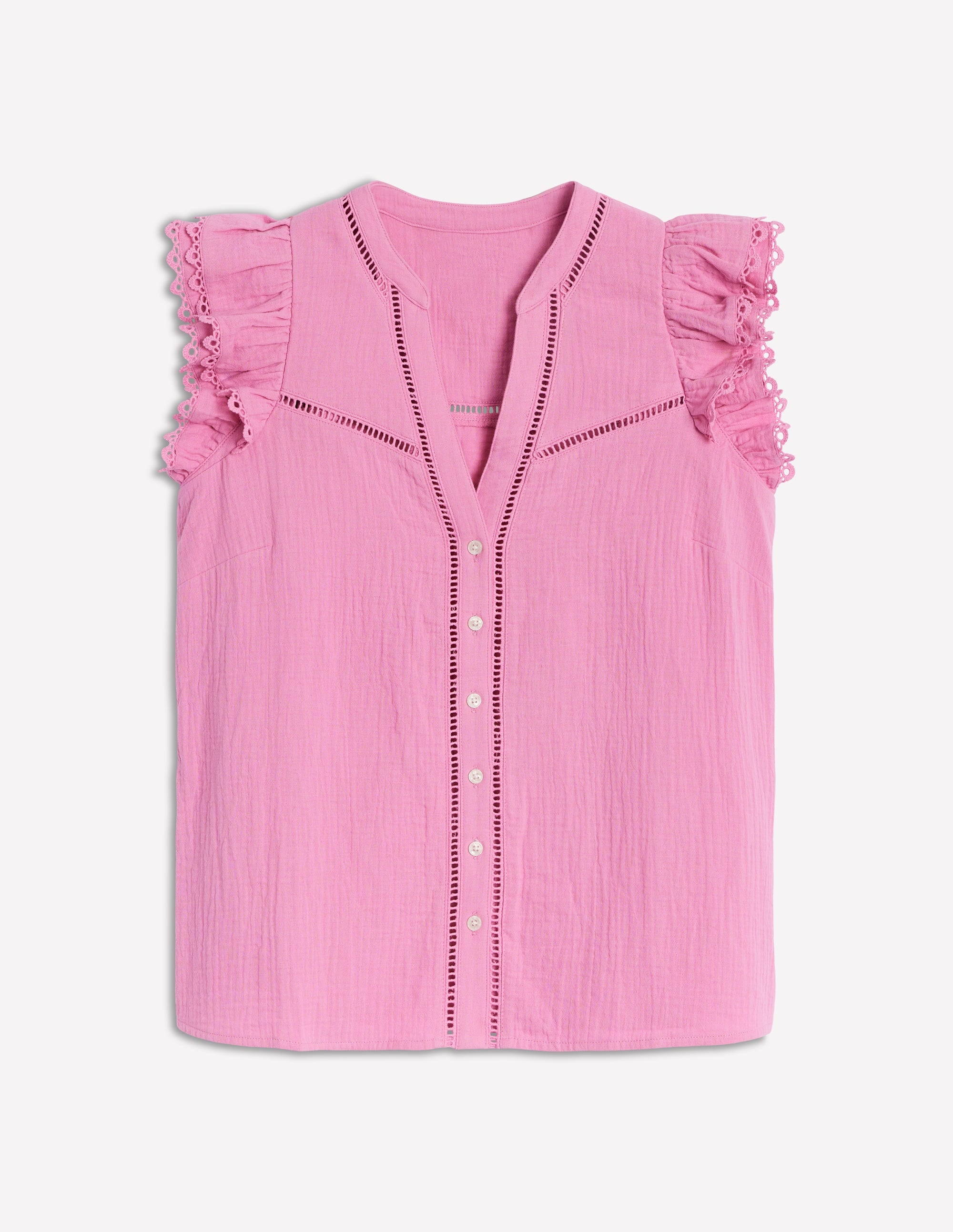 Top sans manches double-étoffe-Rose reine-des-prés - Image 5