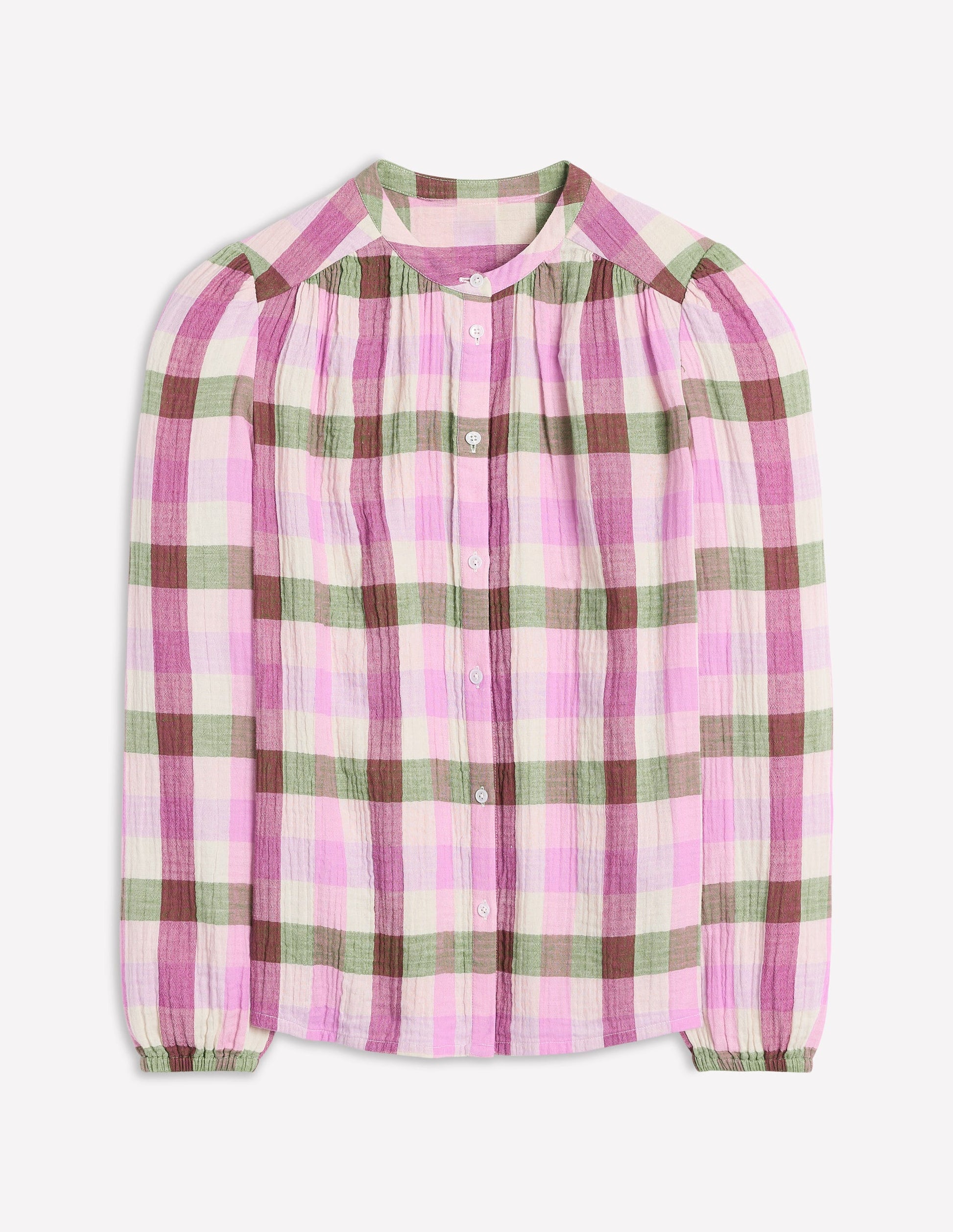 Doppeltuch-Oberteil mit Vichykaro-Rosa und Grün Vichykaro-6