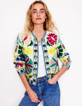 Jacke mit Stickerei-Bunt Stickerei