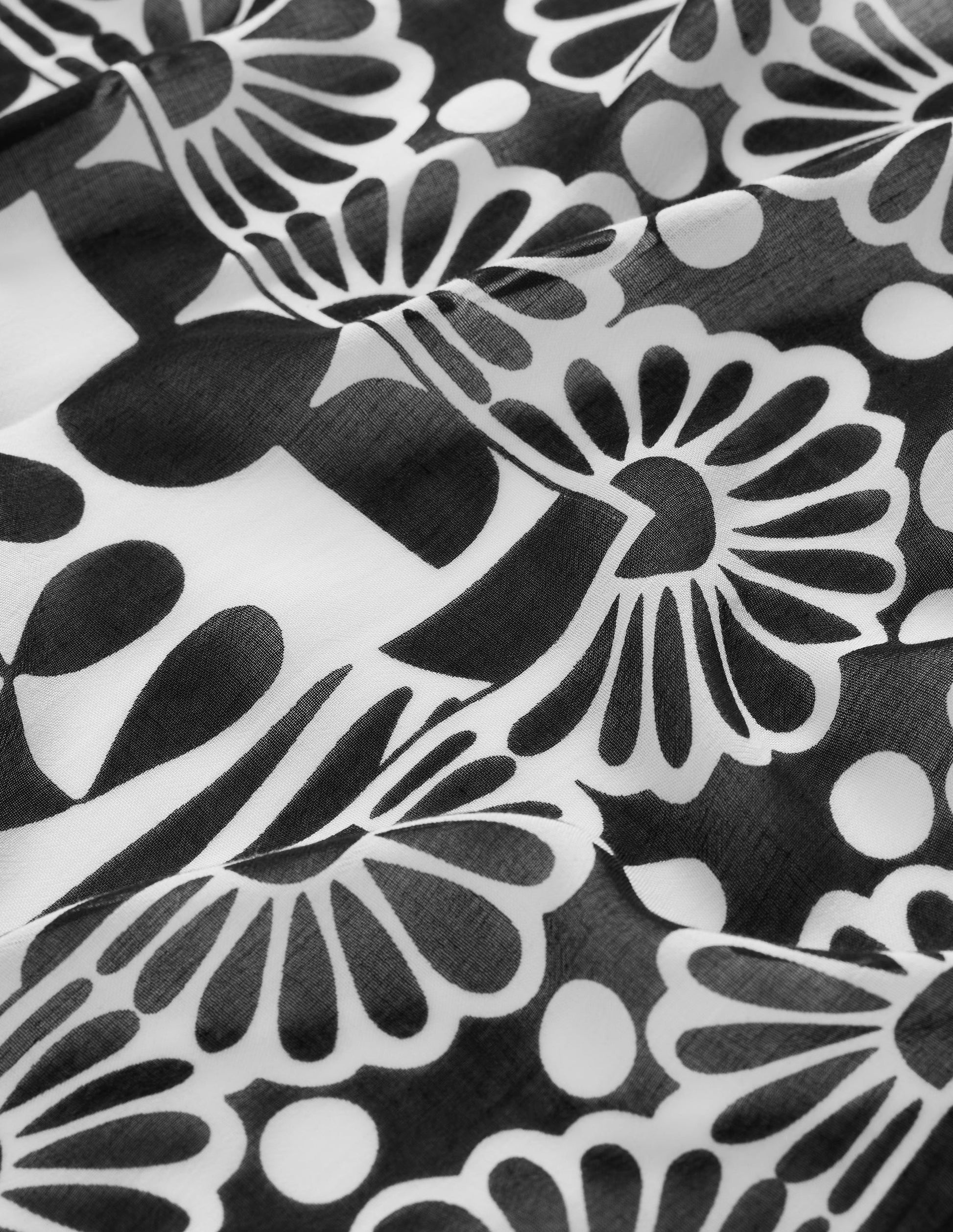 Sarong-Schal mit Muster-Schwarz, Geo-Stempel-3