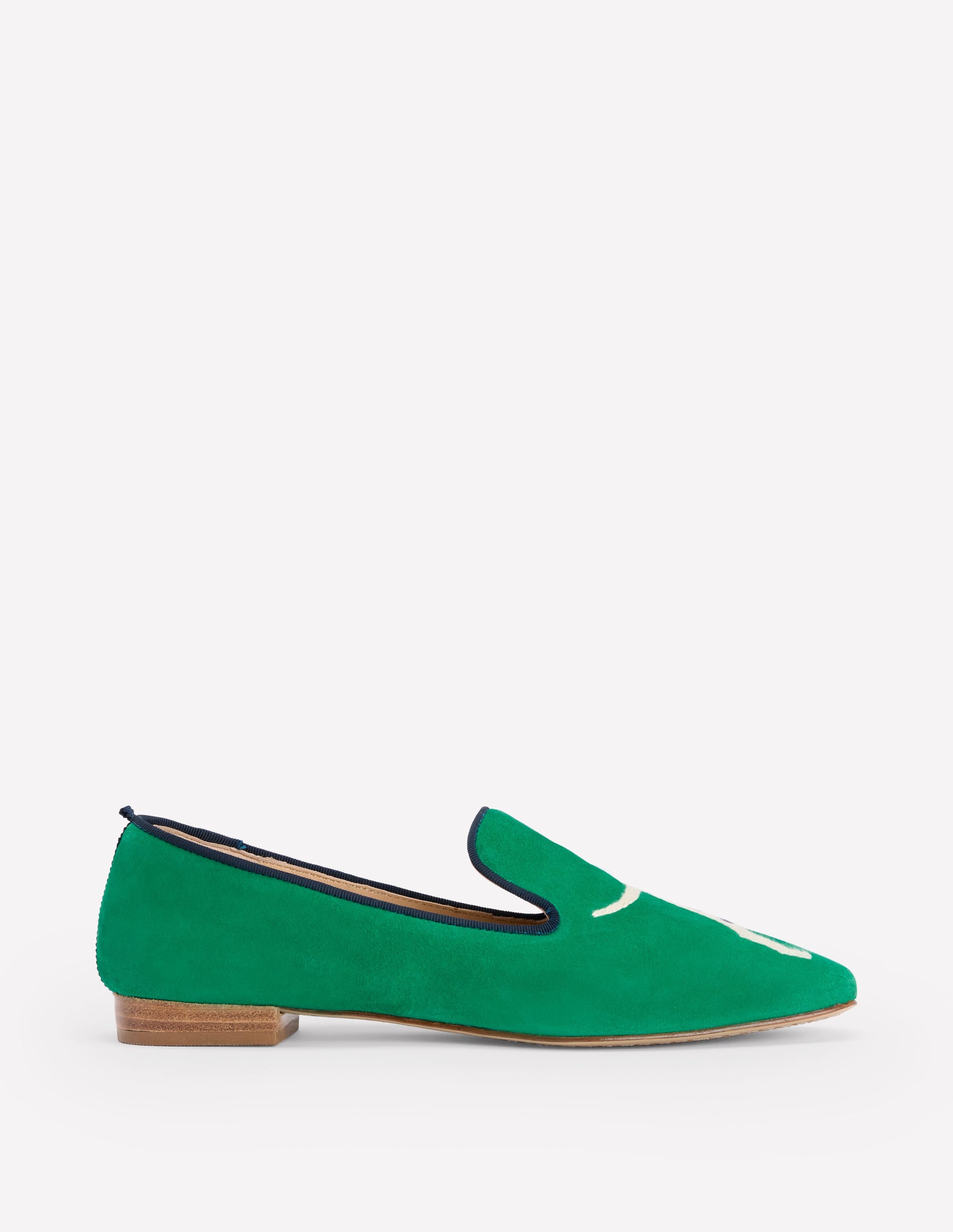 Mocassins façon chaussons-Émeraude profond, chien - Image 1