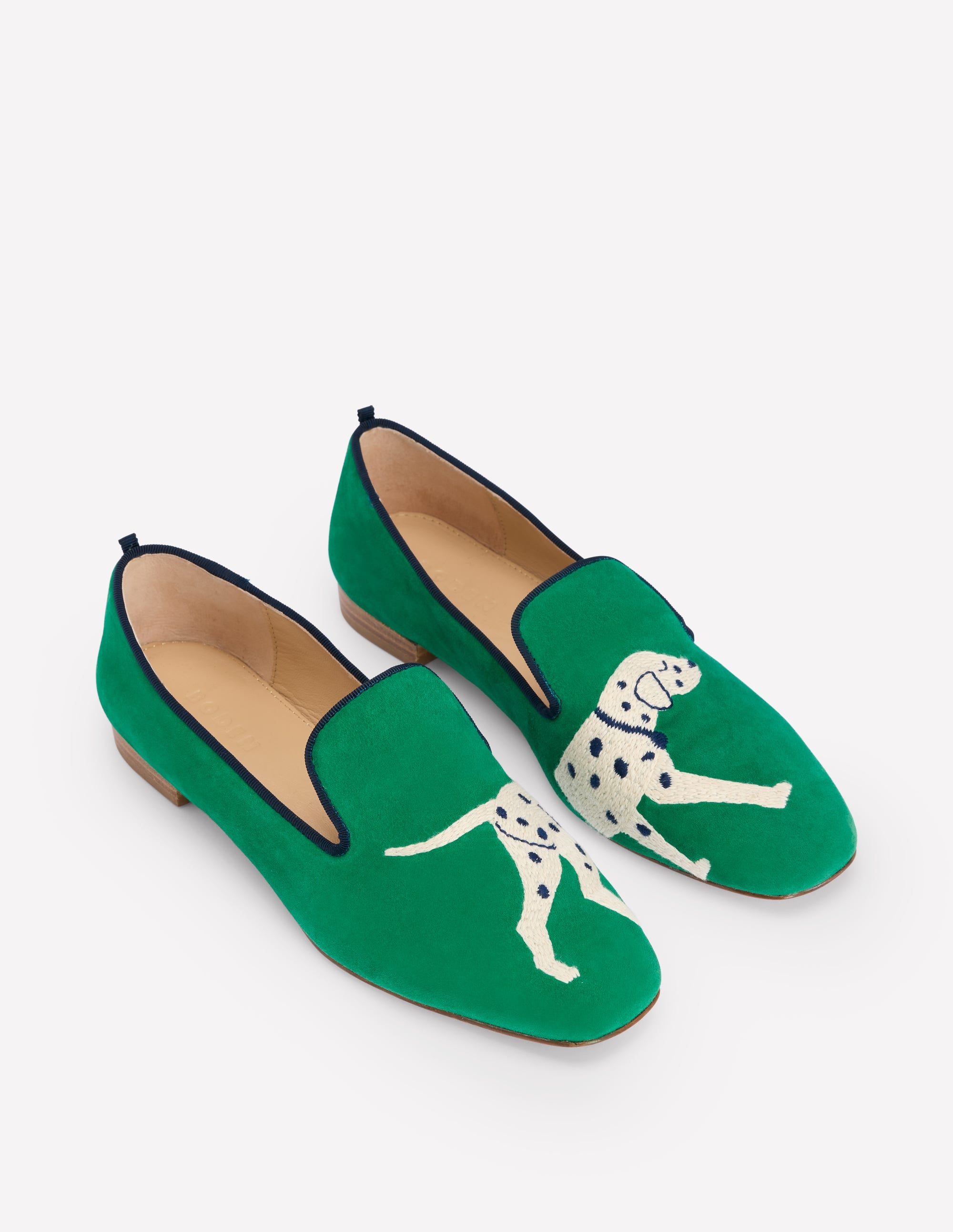 Mocassins façon chaussons-Émeraude profond, chien - Image 3