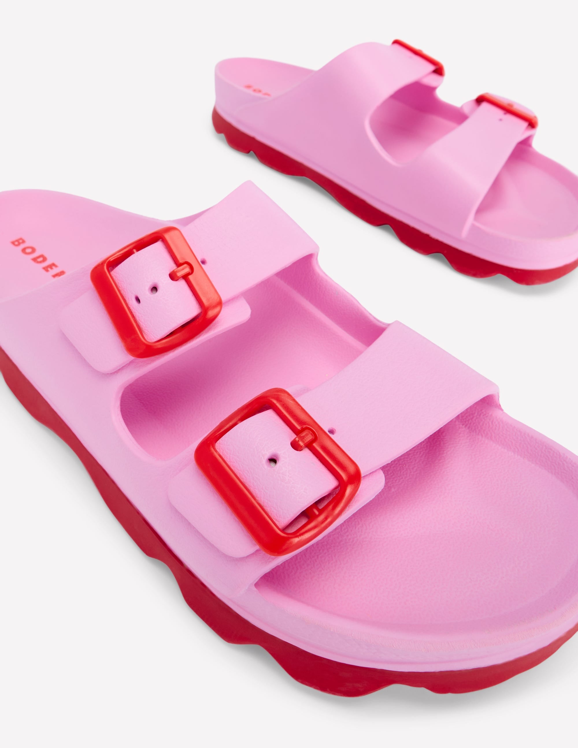 Lyla Pantoletten mit doppelter Schnalle-Rosa - Image 4