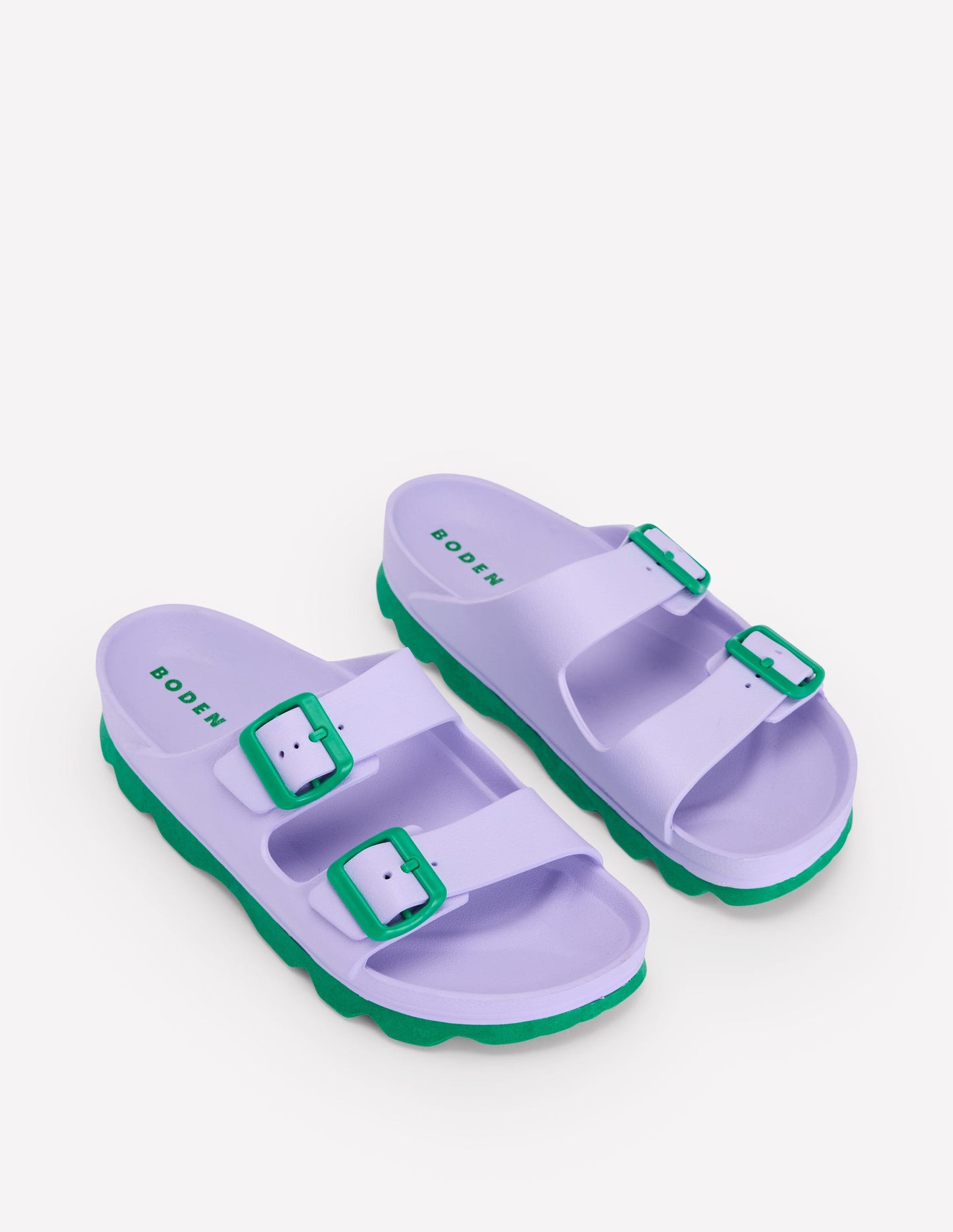 Lyla Double Buckle Slide-Lavender Purple