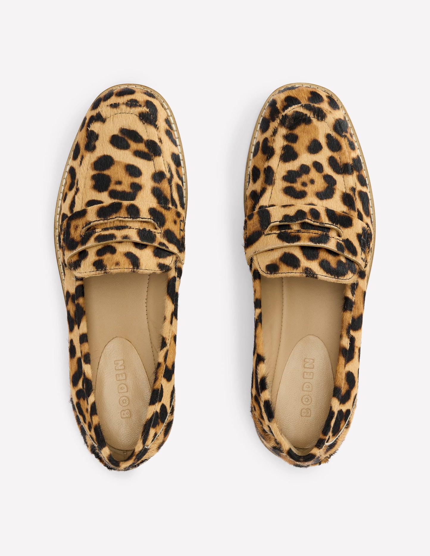 Mocassins Nya-Klassisches Leopardenmuster Ponyhaar