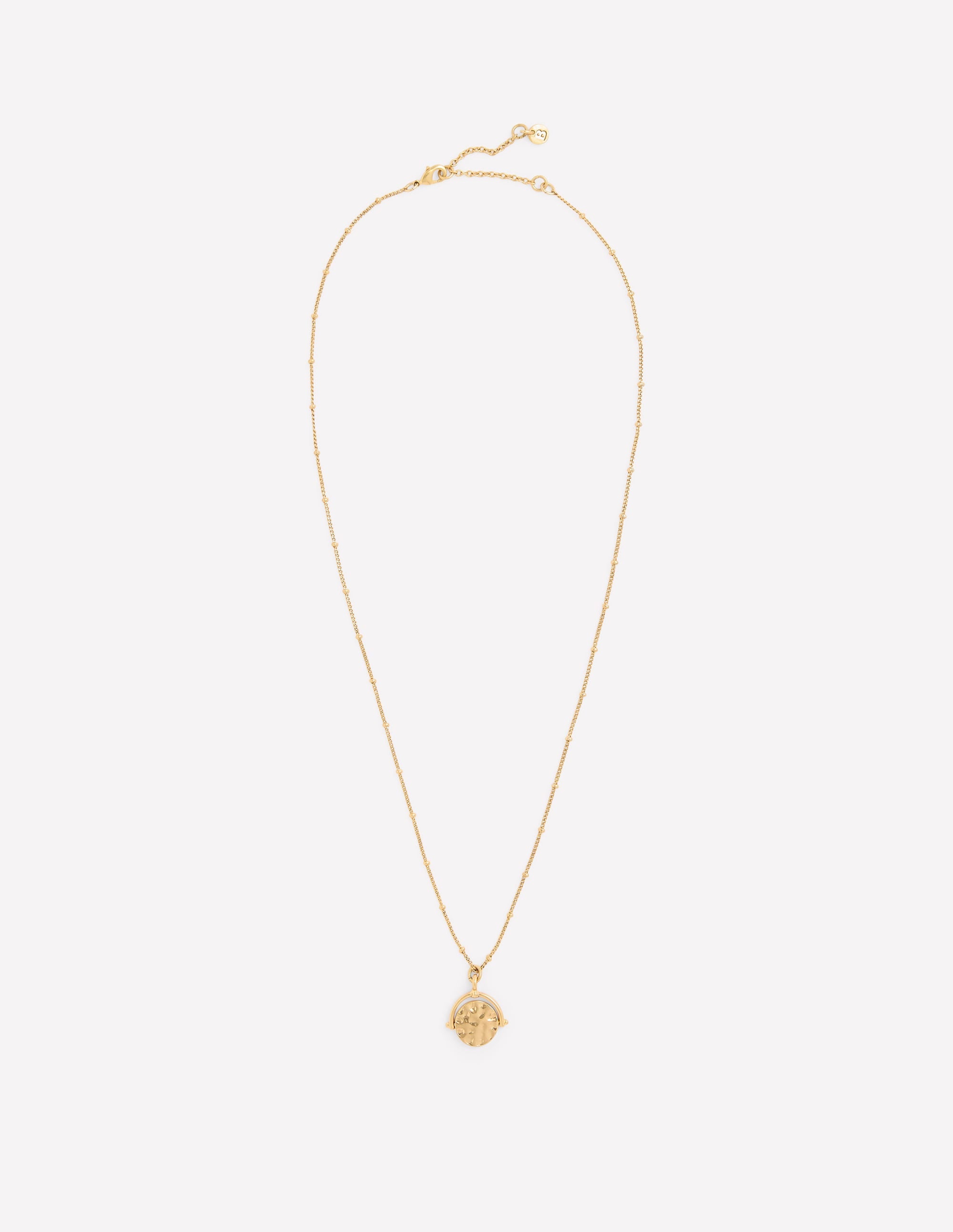 Feine Halskette mit drehbarem Anhänger-Goldfarbe - Image 1
