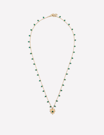 Collier avec pendentif à superposer-Cœur vert