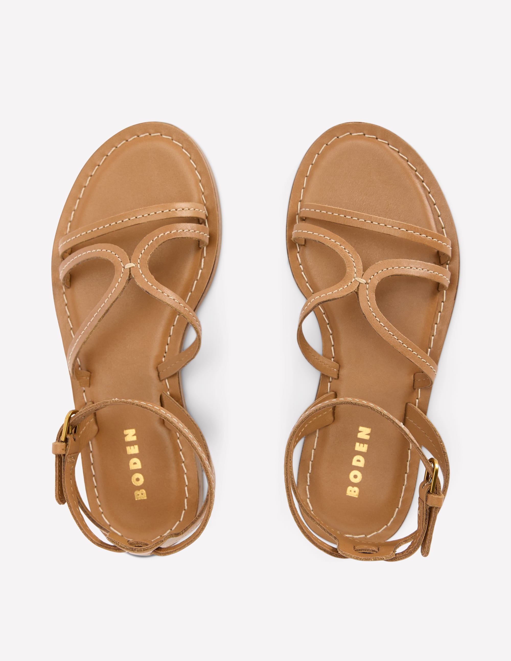 Flache Freizeit-Sandalen-Hellbraun - Image 5