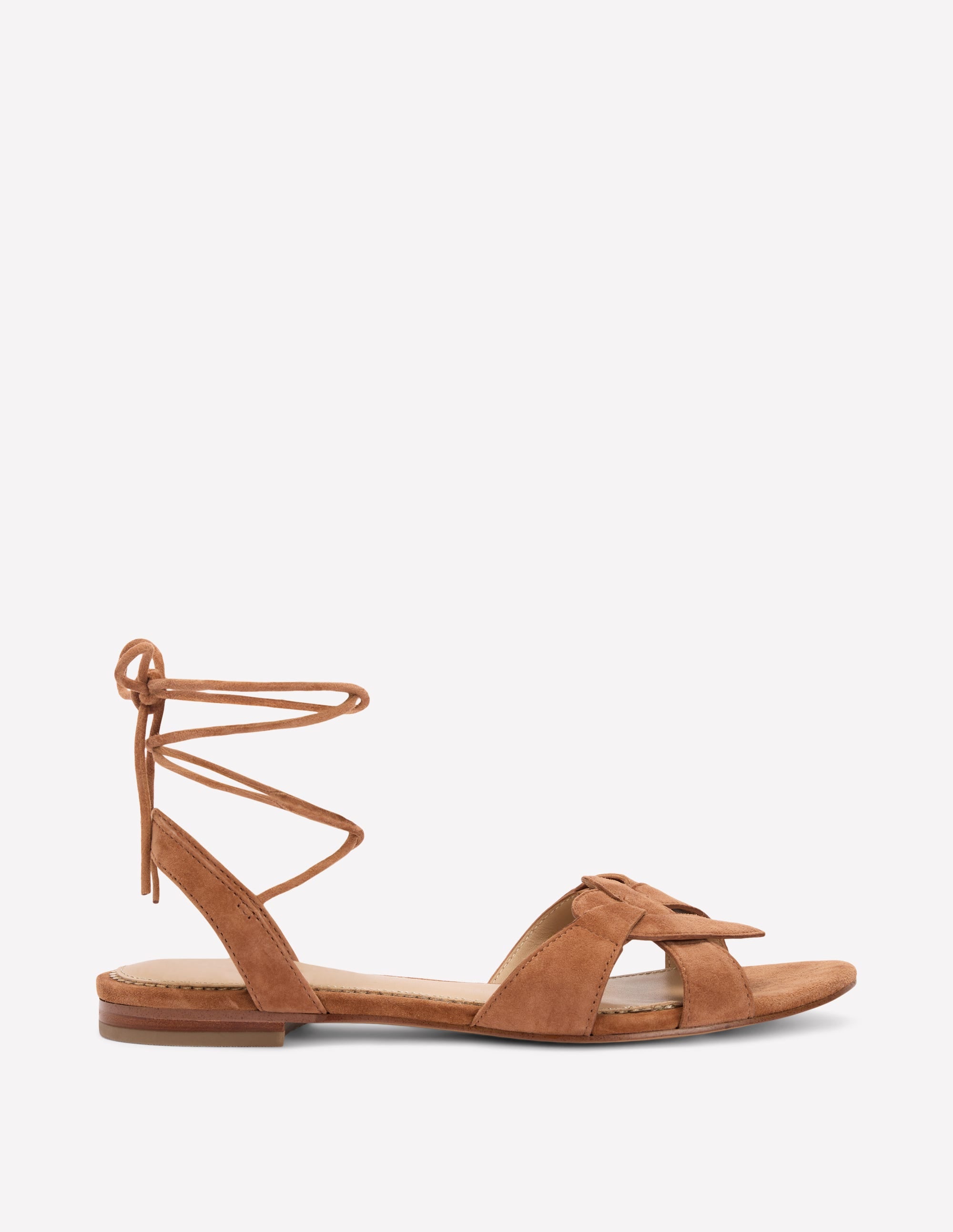 Flache Sandalen mit Herzdetail-Hellbraun - Image 1