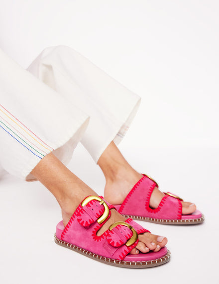 Alberta Sandalen mit Fußbett-Festivalrosa/Briefkastenrot