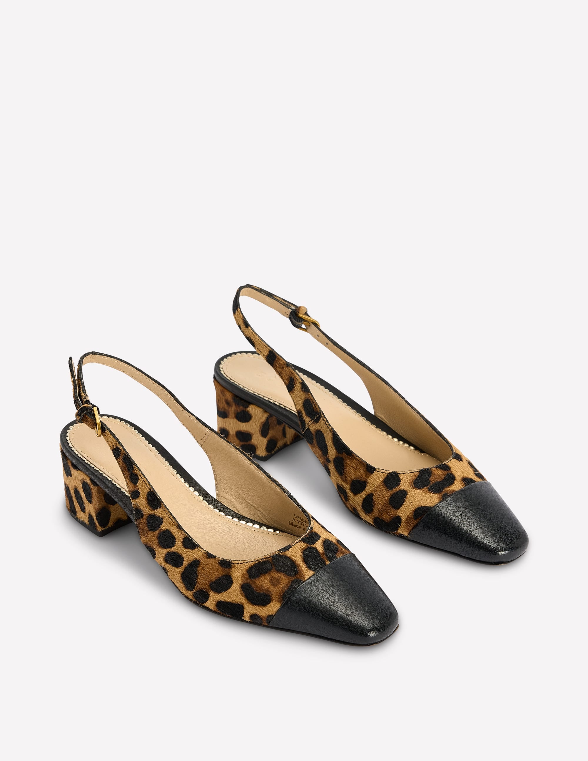 Chaussures Ailsa à bride arrière et talons carrés-Klassisches Leopardenmuster Ponyhaar - Image 3