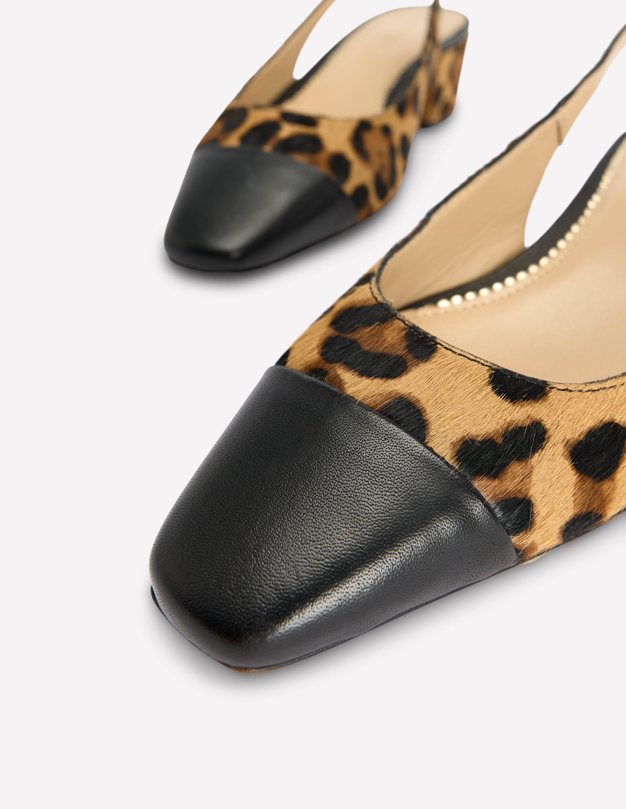 Chaussures Ailsa à bride arrière et talons carrés-Klassisches Leopardenmuster Ponyhaar - Image 4
