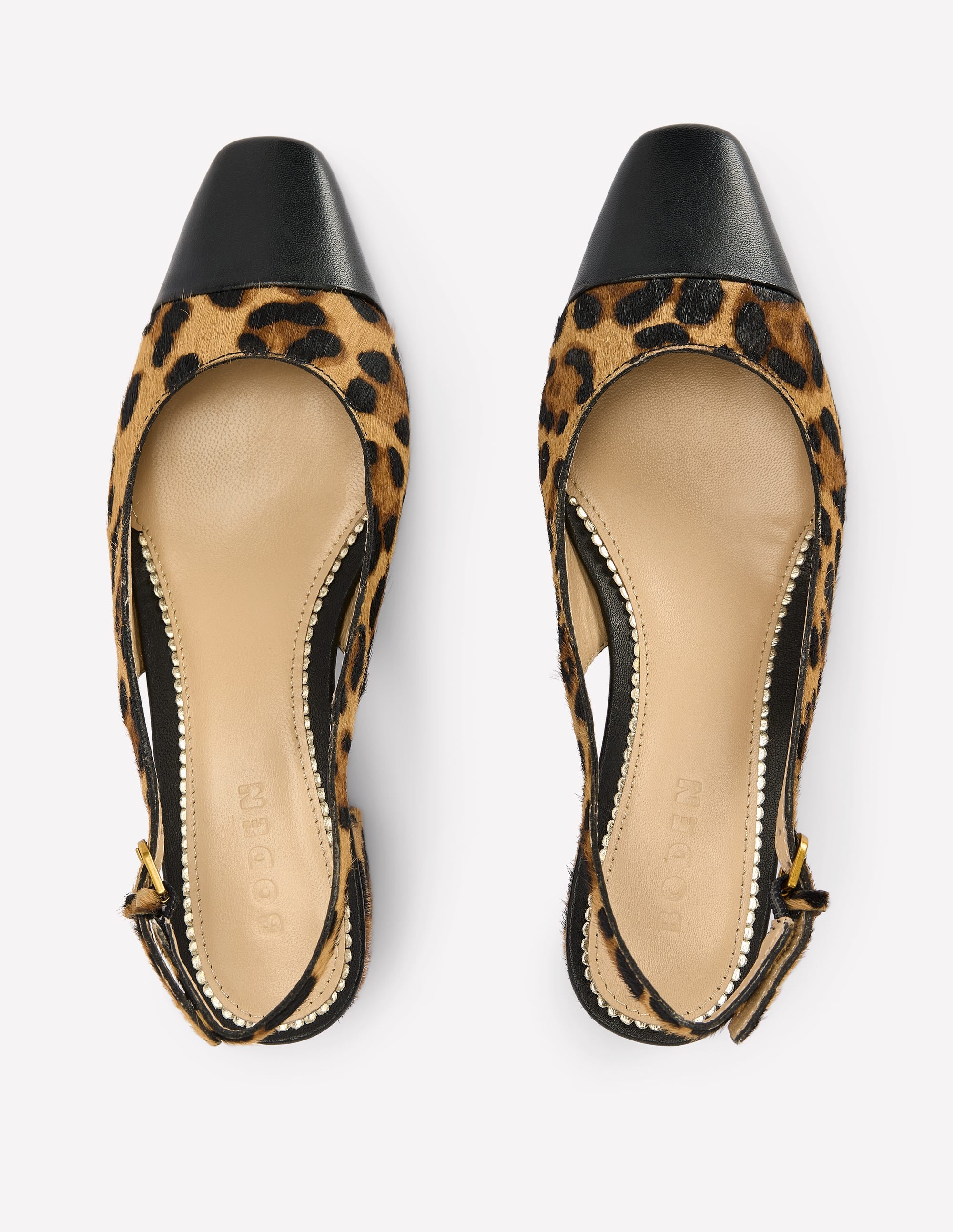 Chaussures Ailsa à bride arrière et talons carrés-Klassisches Leopardenmuster Ponyhaar - Image 5