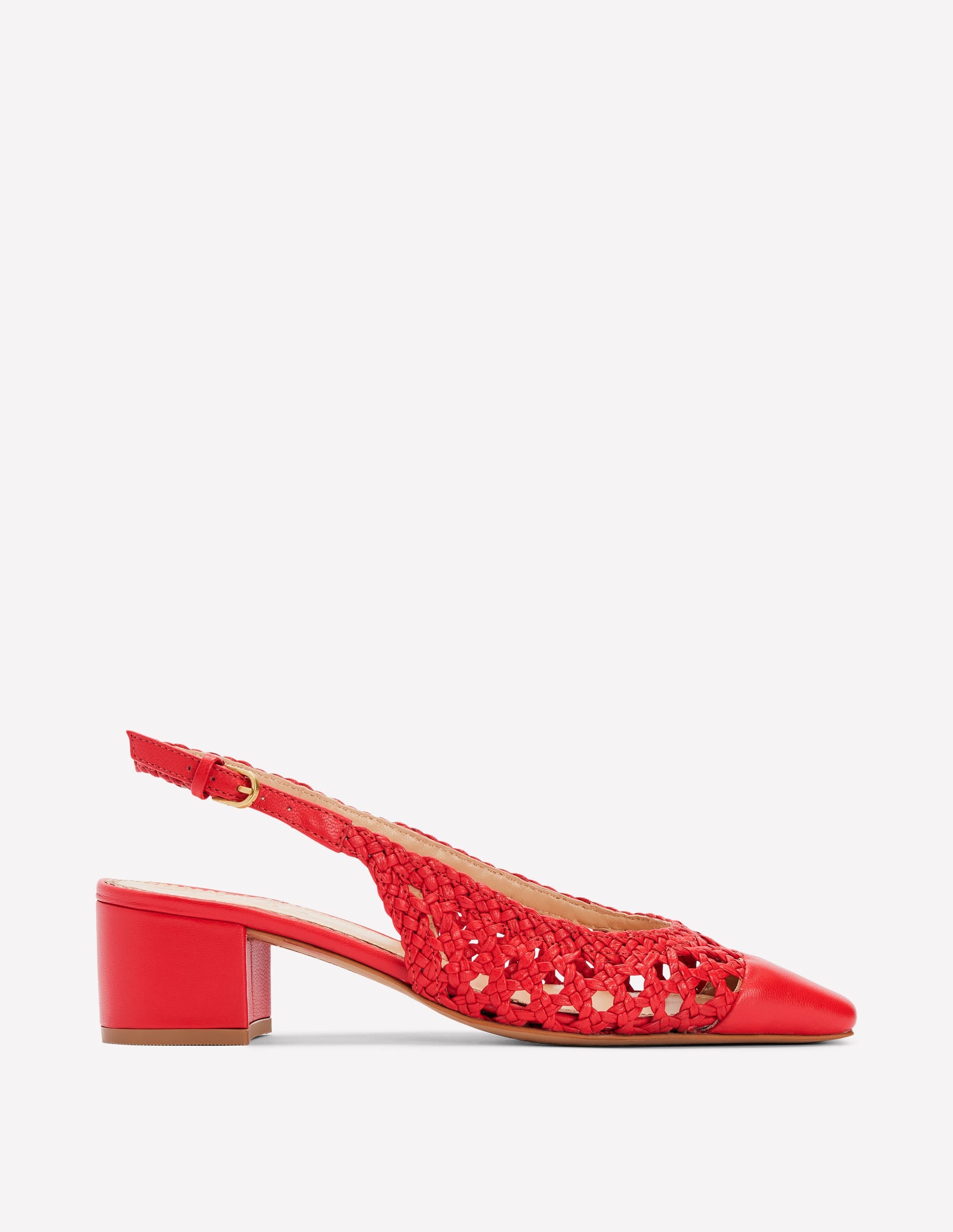 Ailsa Slingbacks mit Blockabsatz-Briefkastenrot Gewebt - Image 1