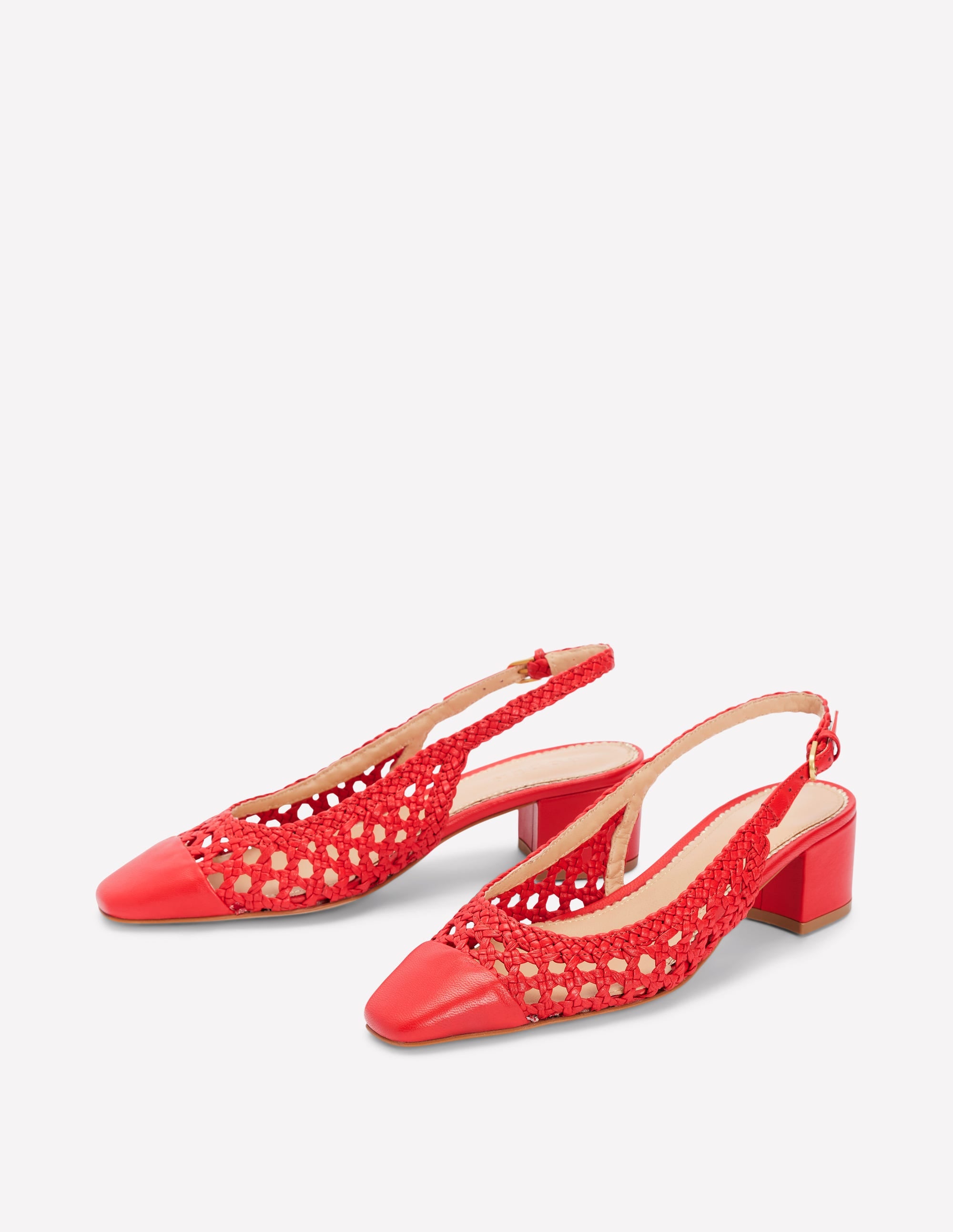 Ailsa Slingbacks mit Blockabsatz-Briefkastenrot Gewebt - Image 3