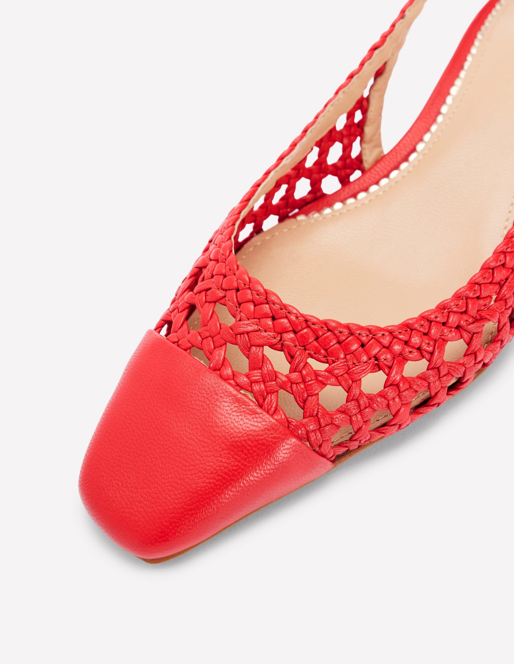Ailsa Slingbacks mit Blockabsatz-Briefkastenrot Gewebt - Image 4