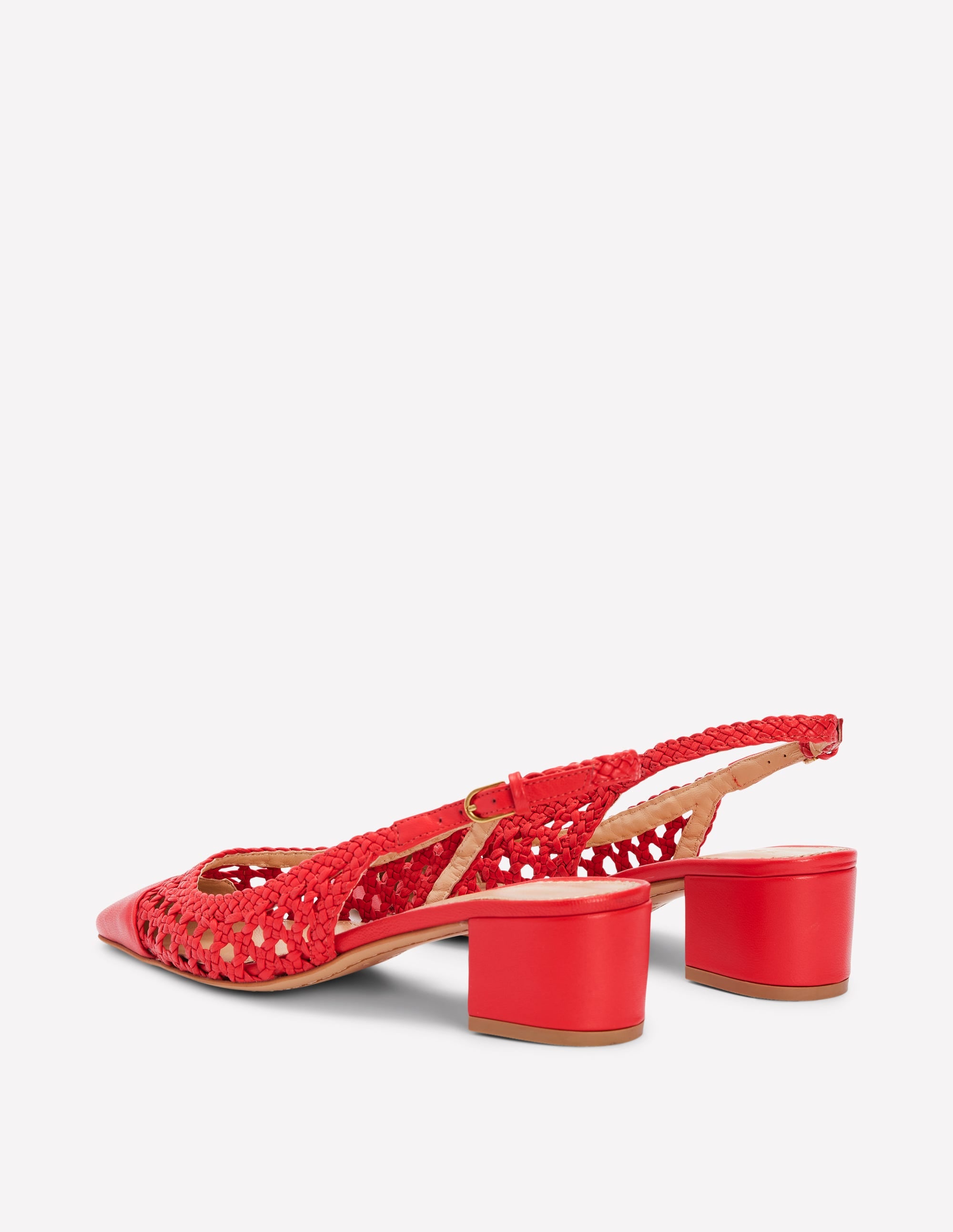 Ailsa Slingbacks mit Blockabsatz-Briefkastenrot Gewebt - Image 5