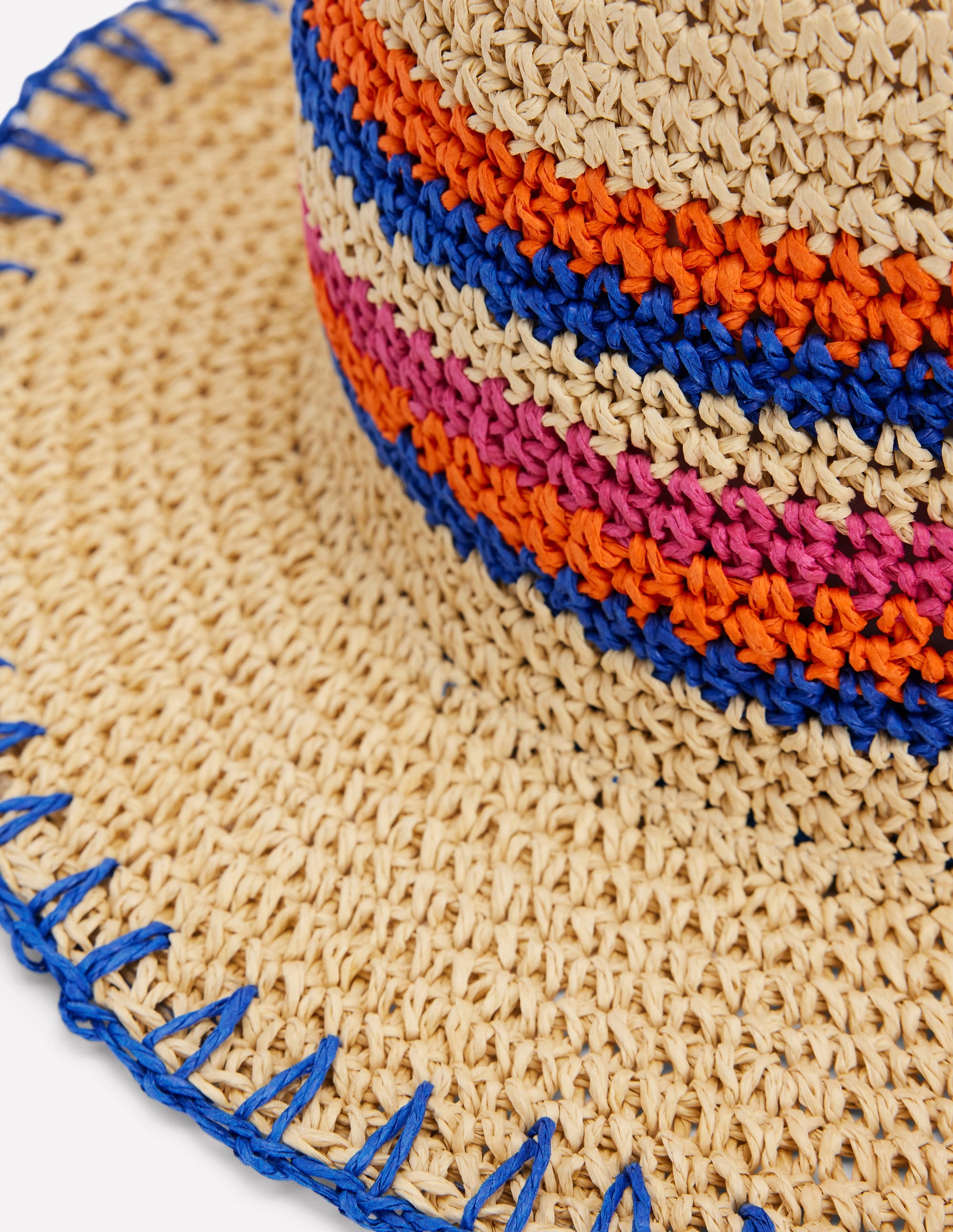 Chapeau de paille rayé-À Rayures Multicolores - Image 3