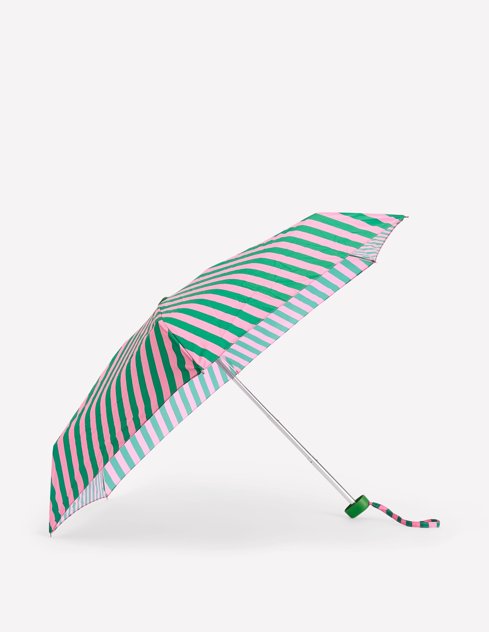 Kleiner Regenschirm-Grün/Rosa Streifen - Image 1