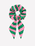 Chouchou foulard-Rayé vert/rose