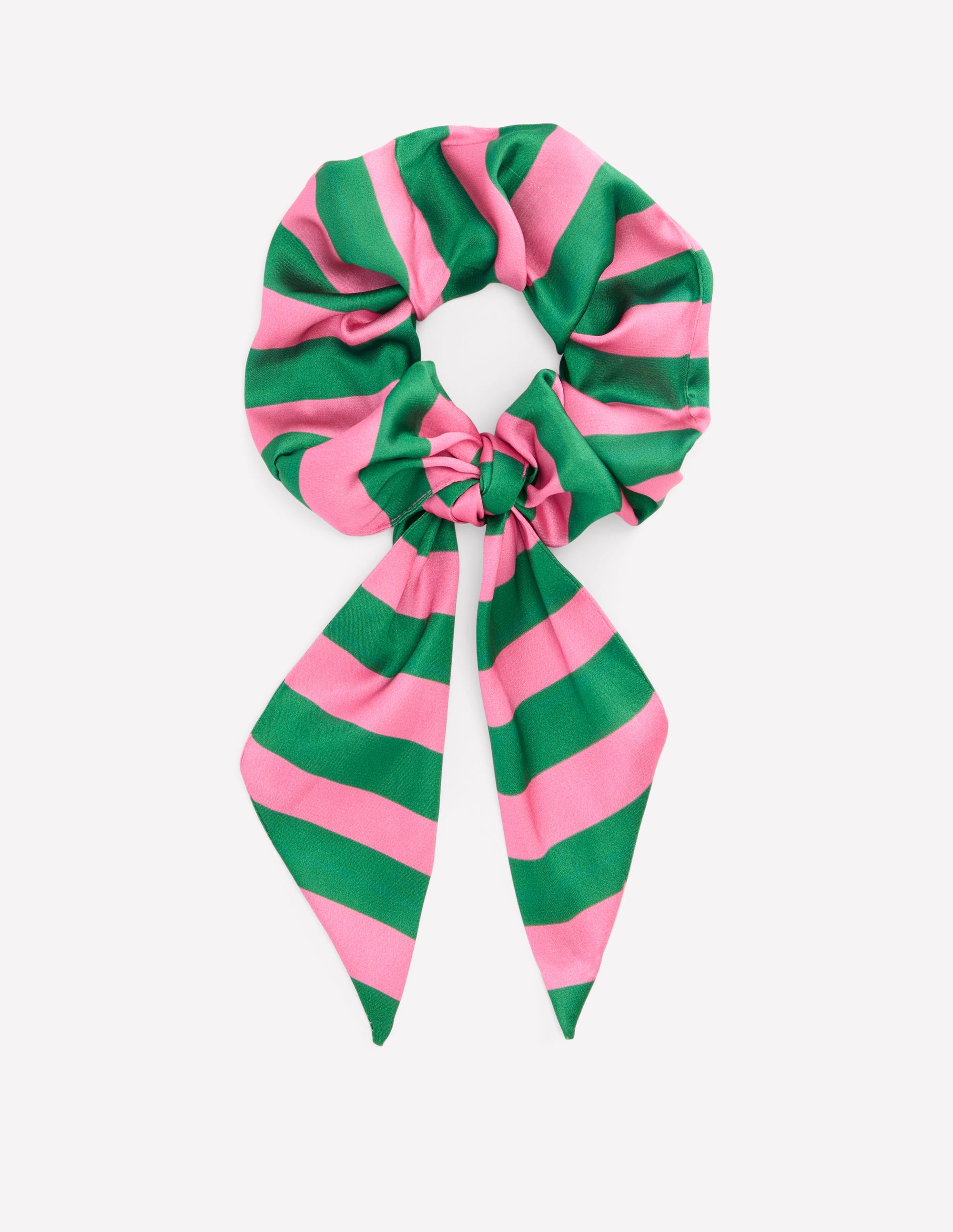 Chouchou foulard-Rayé vert/rose - Image 1