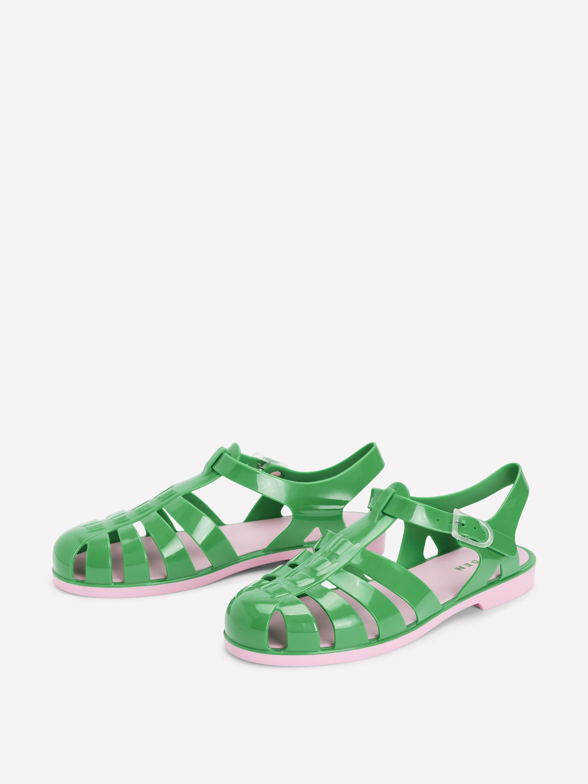 Jelly-Schuhe-Tiefes Smaragdgrün/Sanftes Rosa - Image 3