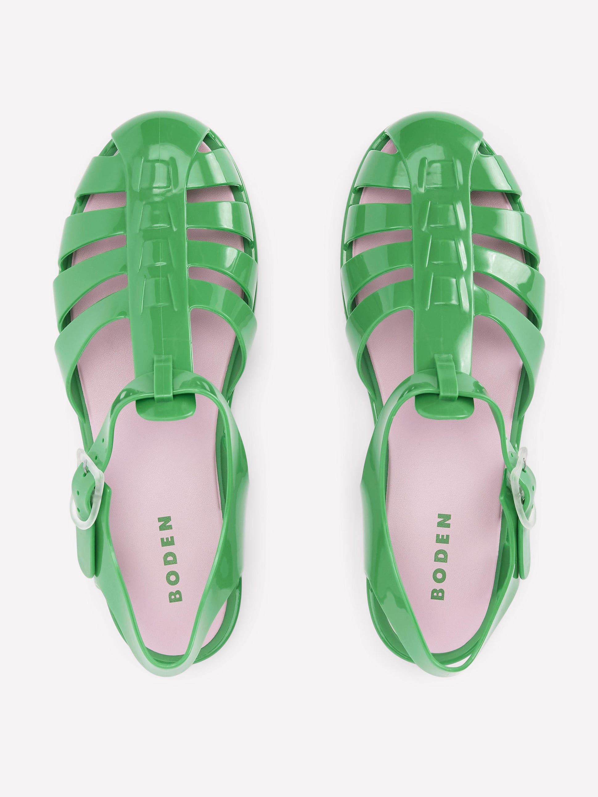 Jelly-Schuhe-Tiefes Smaragdgrün/Sanftes Rosa - Image 5