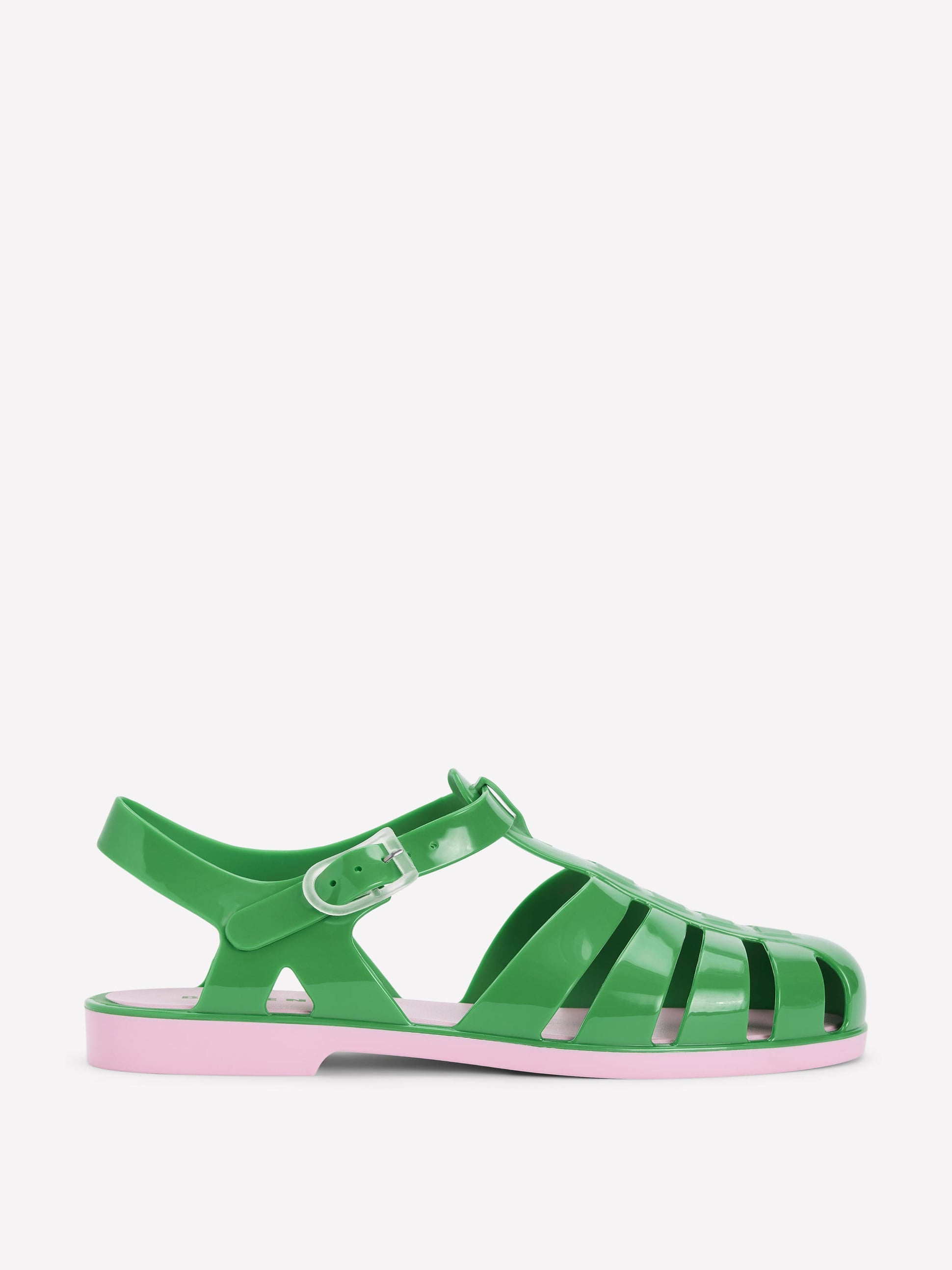 Jelly-Schuhe-Tiefes Smaragdgrün/Sanftes Rosa - Image 1