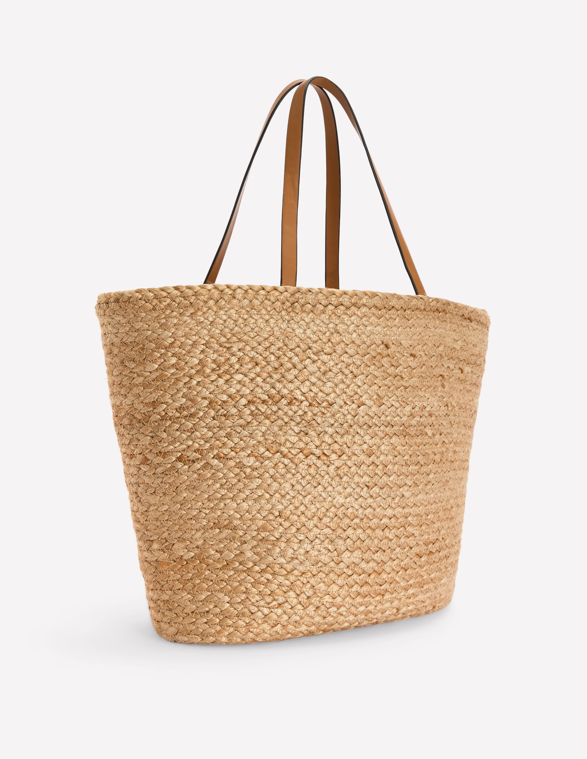 Gewebte Tragetasche mit Trensendetail-Beige - Image 3