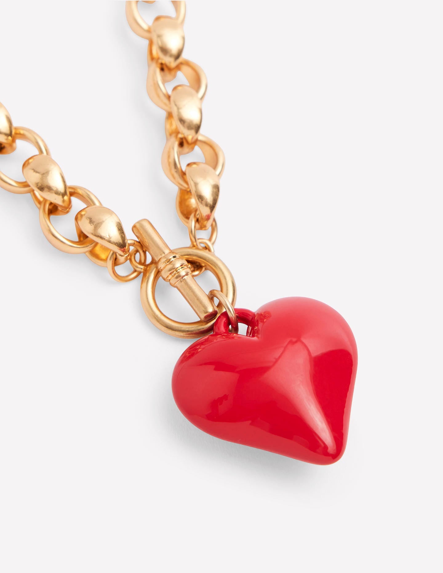 Collier épais à cœur-Rouge haut risque - Image 3
