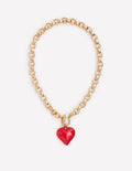 Collier épais à cœur-Rouge haut risque