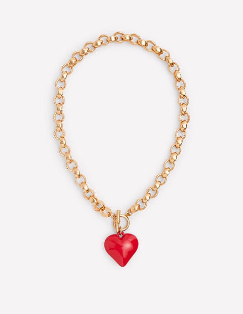 Collier épais à cœur-Rouge haut risque - Image 1