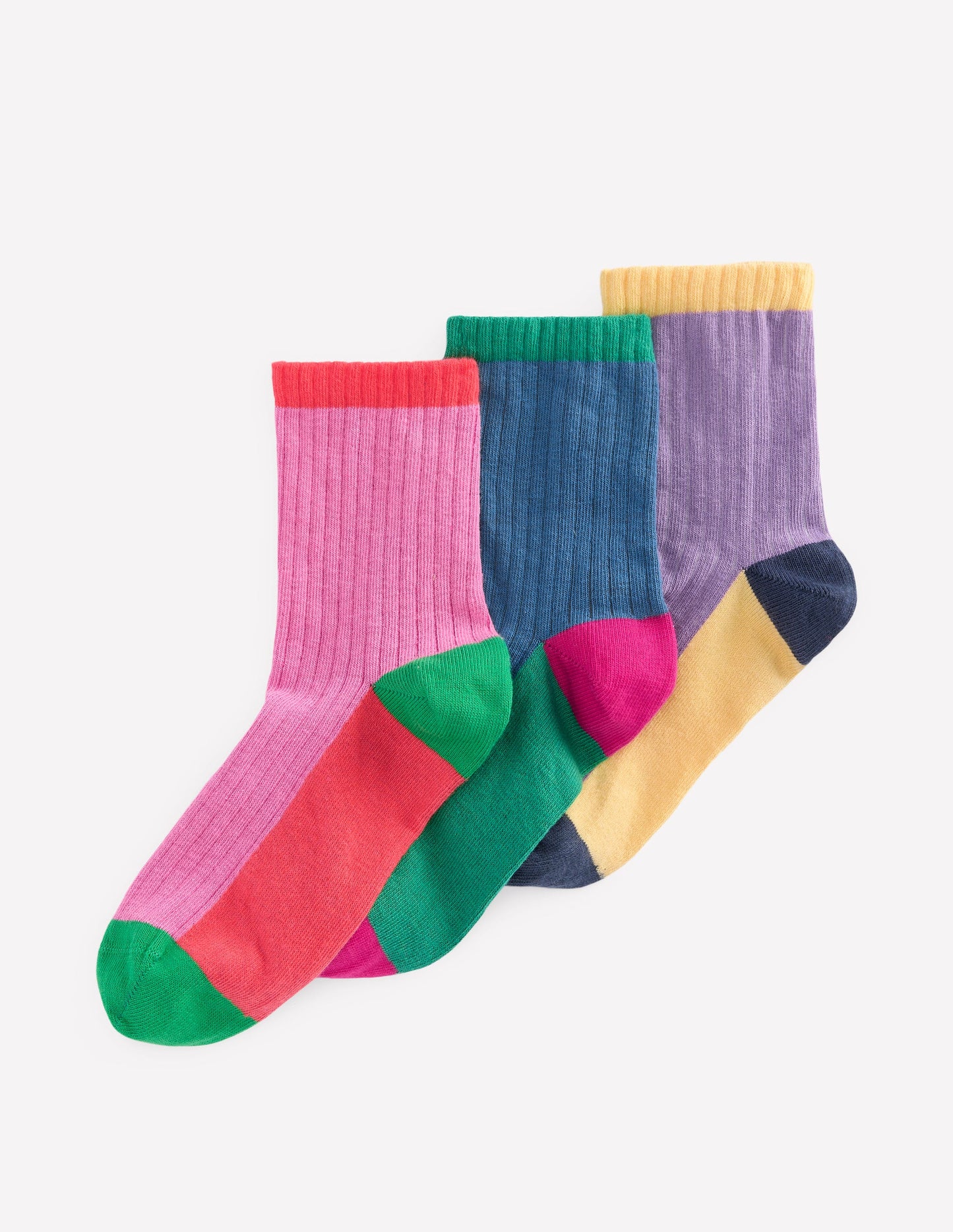 Socken in Blockfarben-Bunt