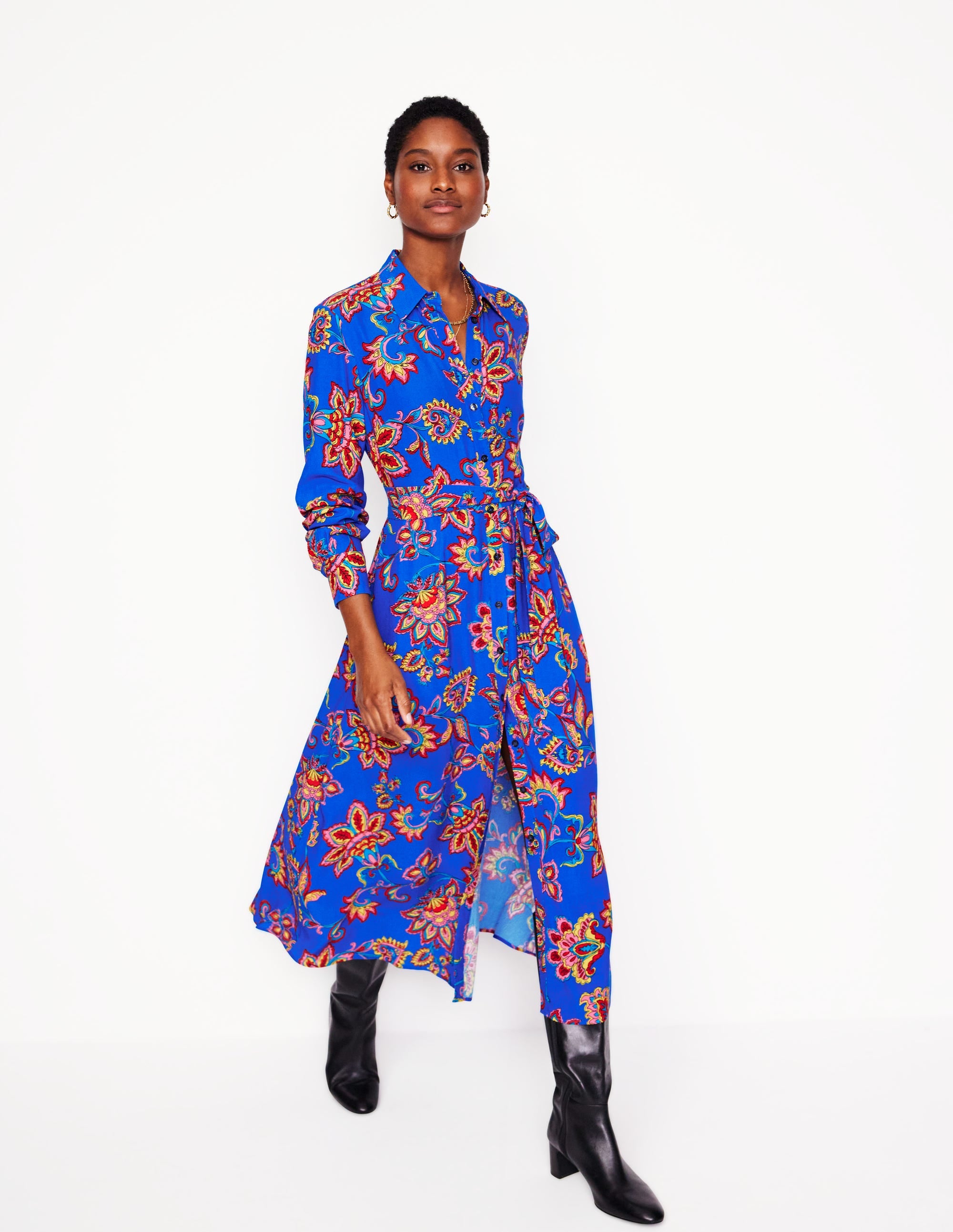 Kate Midi-Hemdblusenkleid-Galerie-Blau, Neckische Rebe - Image 1