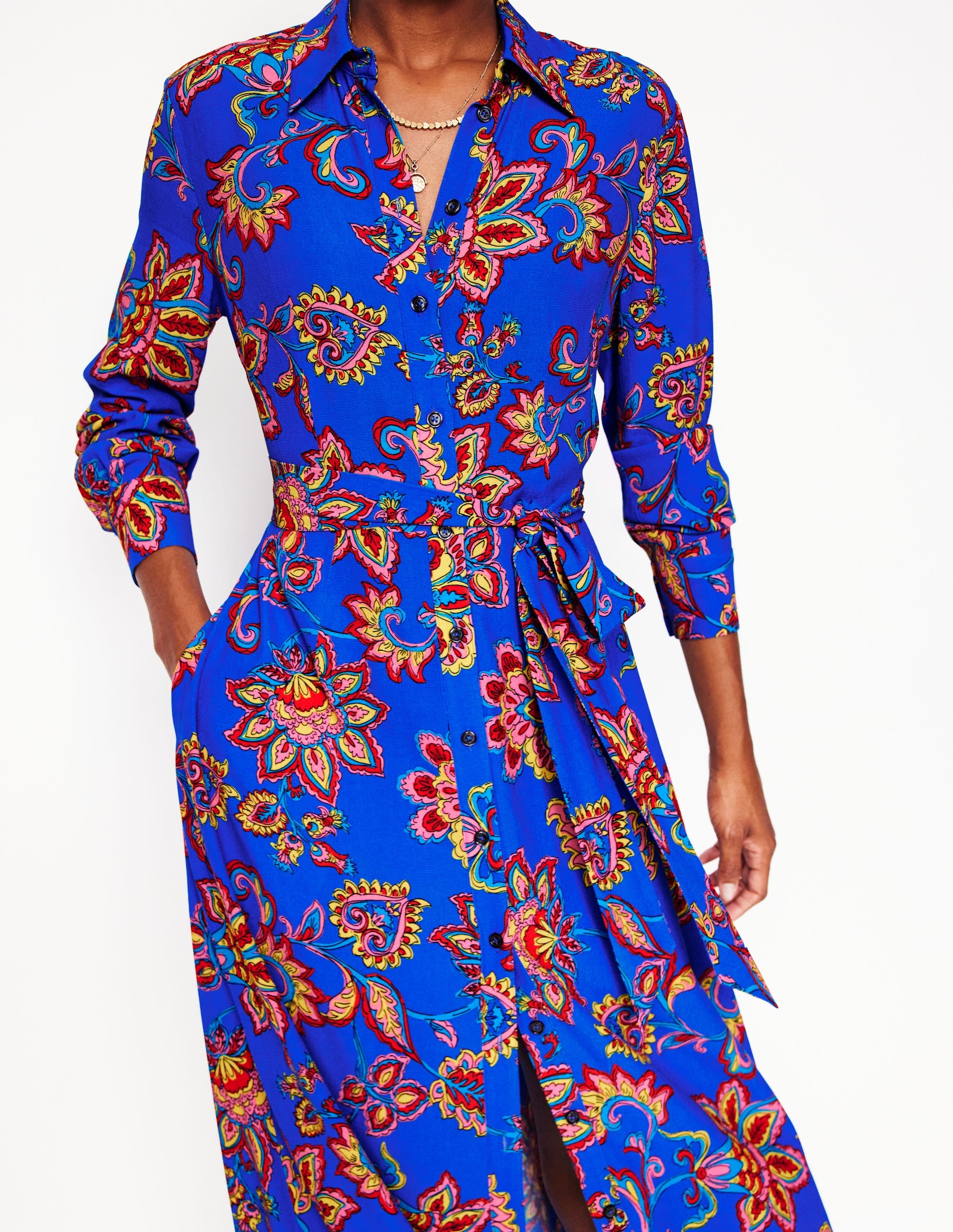 Kate Midi-Hemdblusenkleid-Galerie-Blau, Neckische Rebe - Image 2