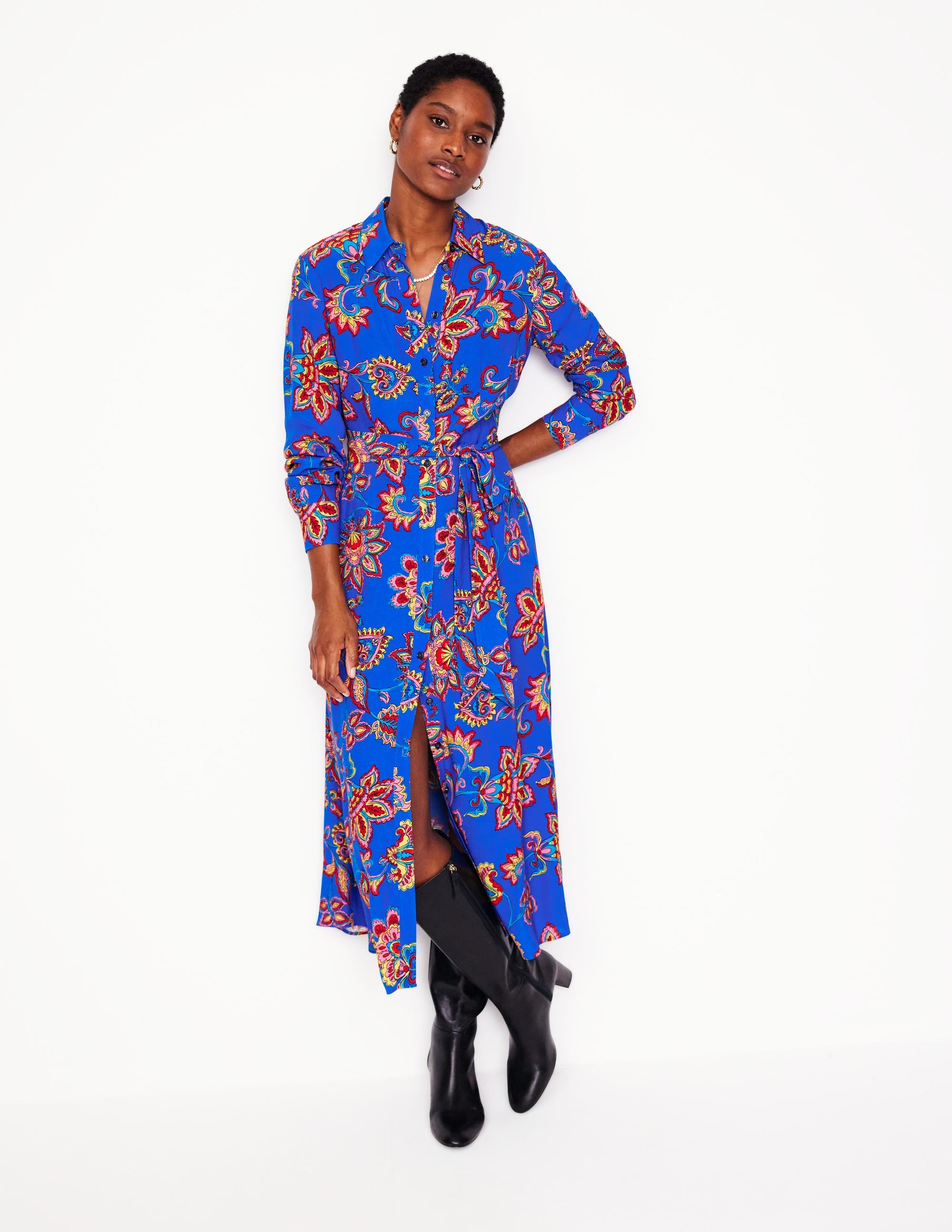 Kate Midi-Hemdblusenkleid-Galerie-Blau, Neckische Rebe - Image 4