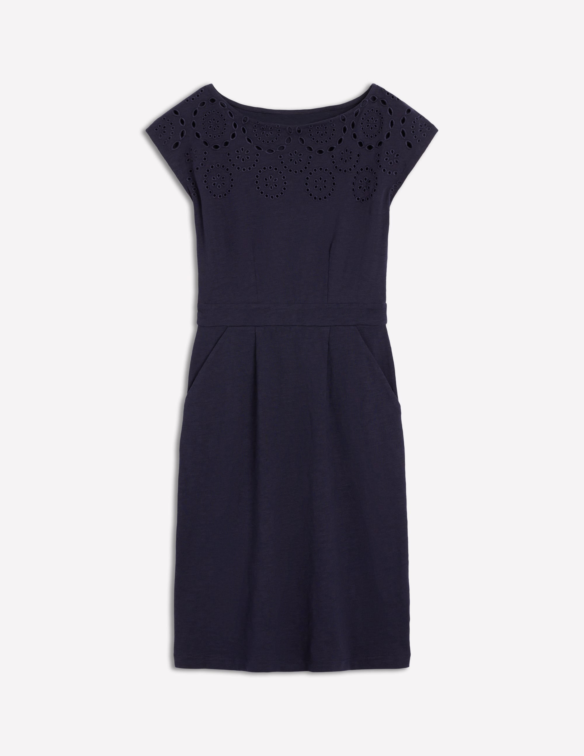 Robe Florrie à broderie anglaise-Bleu Marine - Image 5
