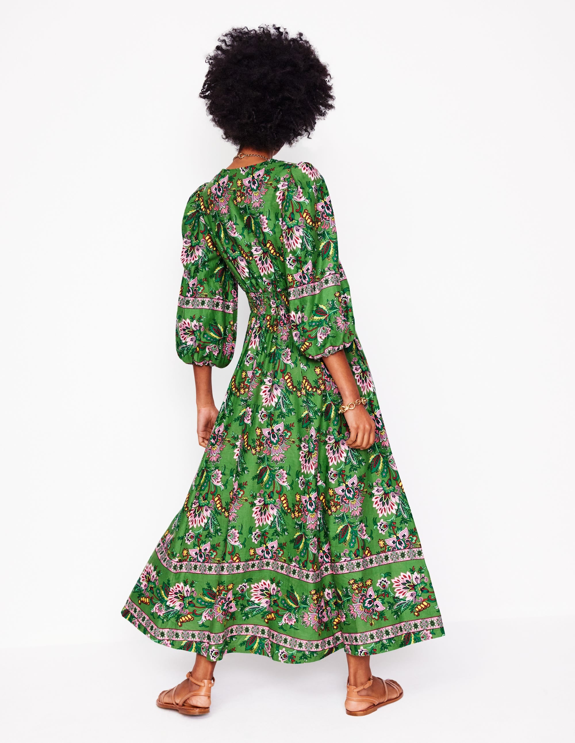 Lola Blouson-Maxikleid-Grün, Botanische Terrasse - Image 4