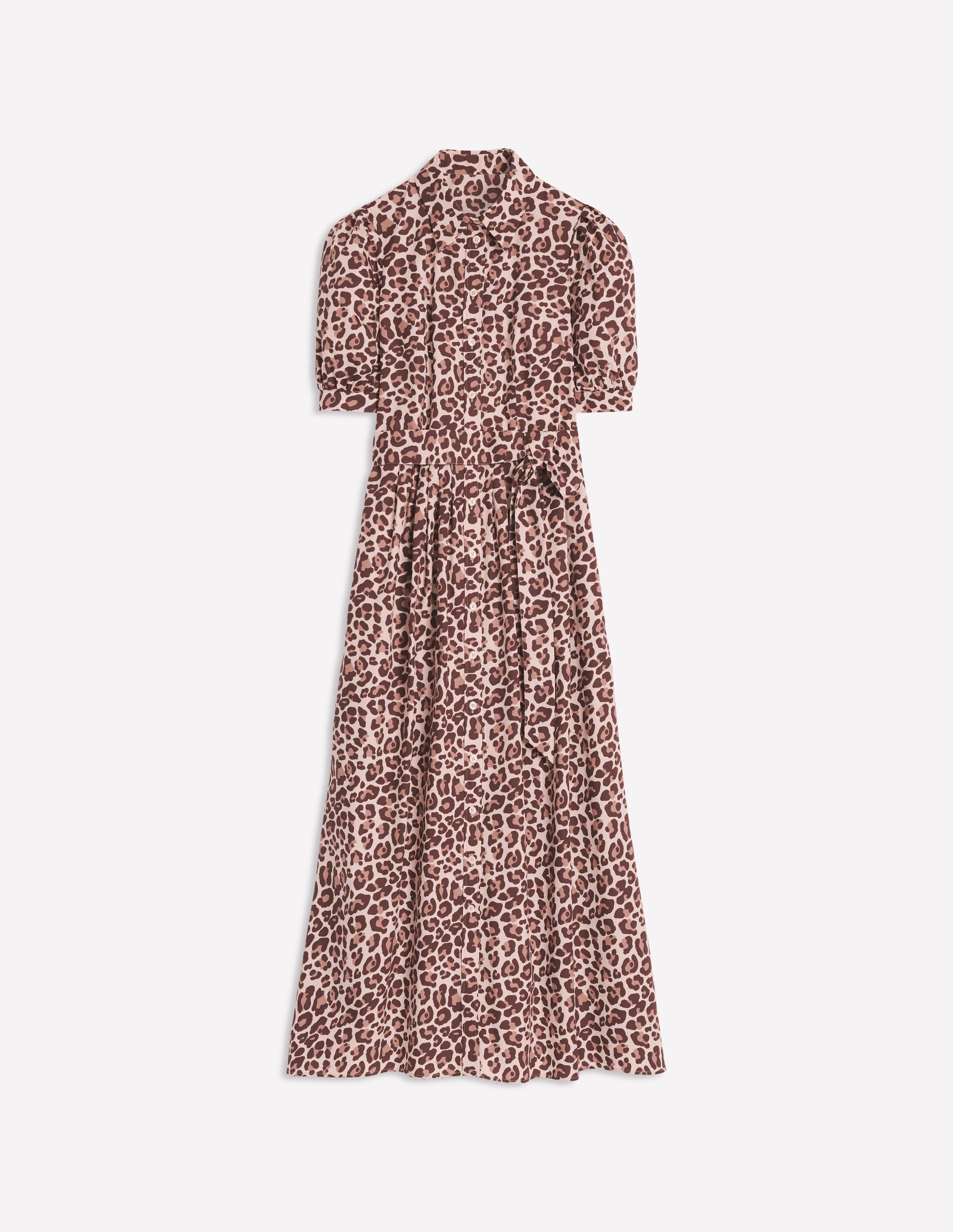 Robe-chemise longue Alexa-Beige bécasseau, motif Cheetah Pop - Image 4
