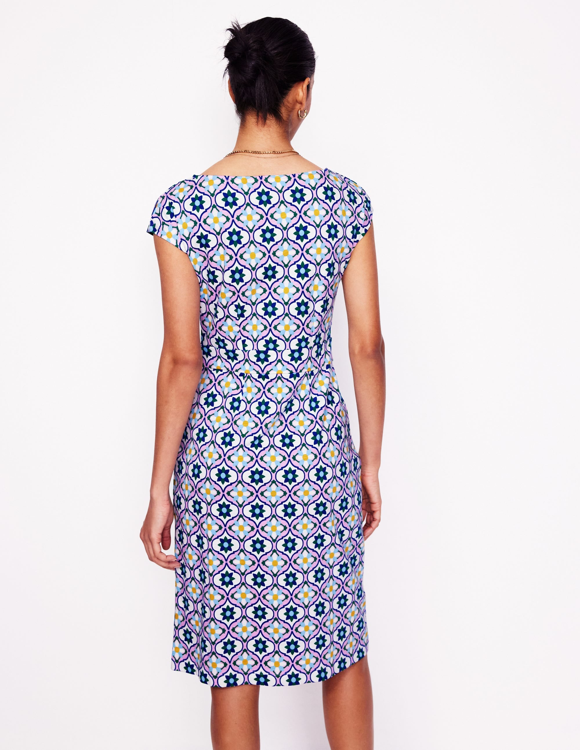 Robe Florrie en jersey-Multi, motif Floweret Tile - Image 3