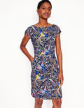 Florrie Jerseykleid-Französisches Marineblau, Bezaubernder Pfau