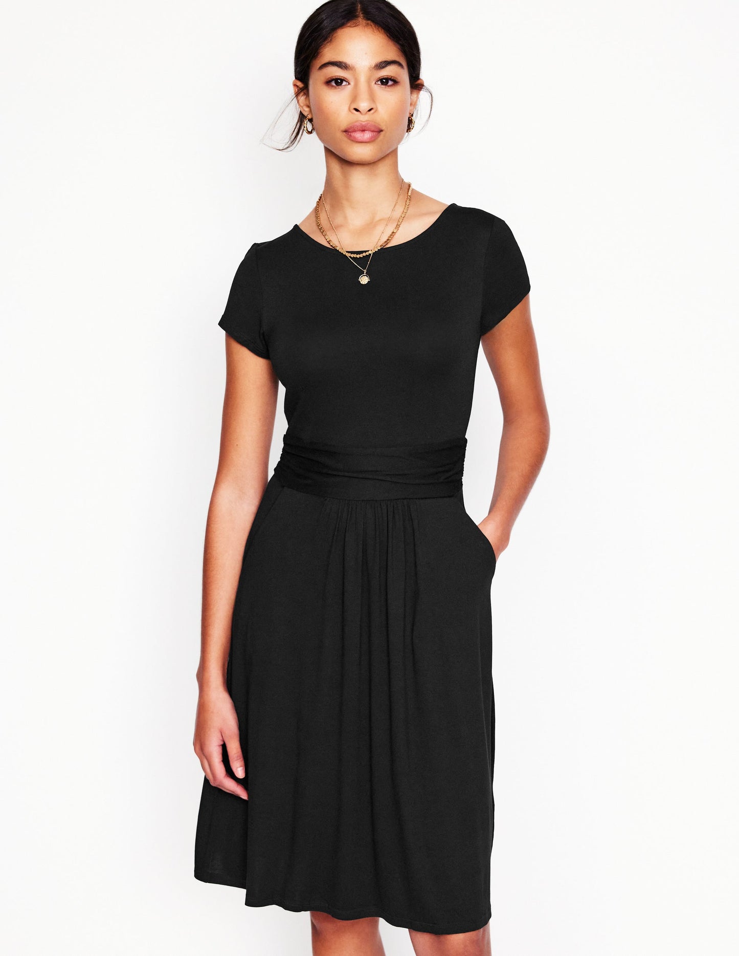 Robe Amelie en jersey-Noir