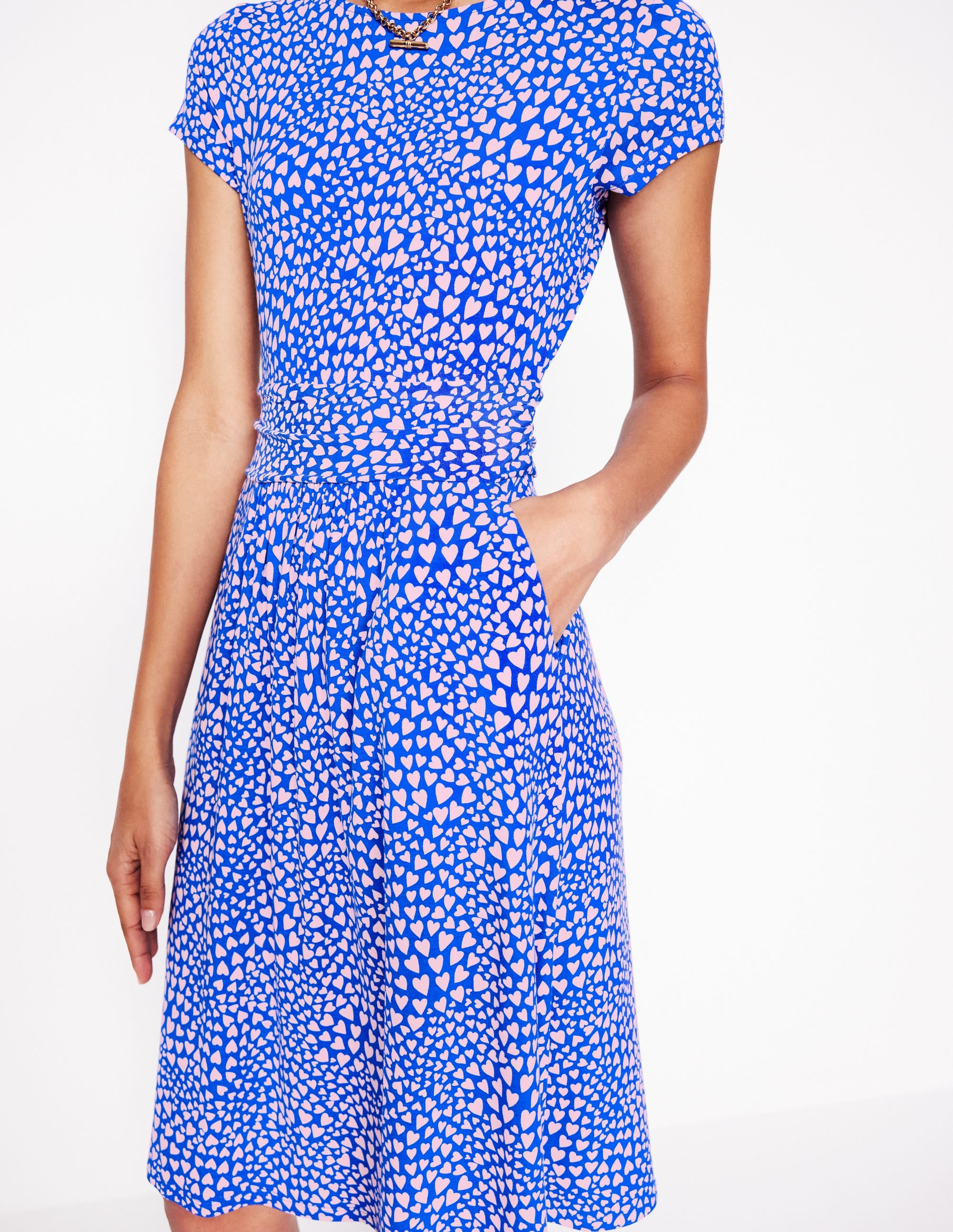Amelie Jerseykleid-Galerie-Blau, Paisley-Herz - Image 2