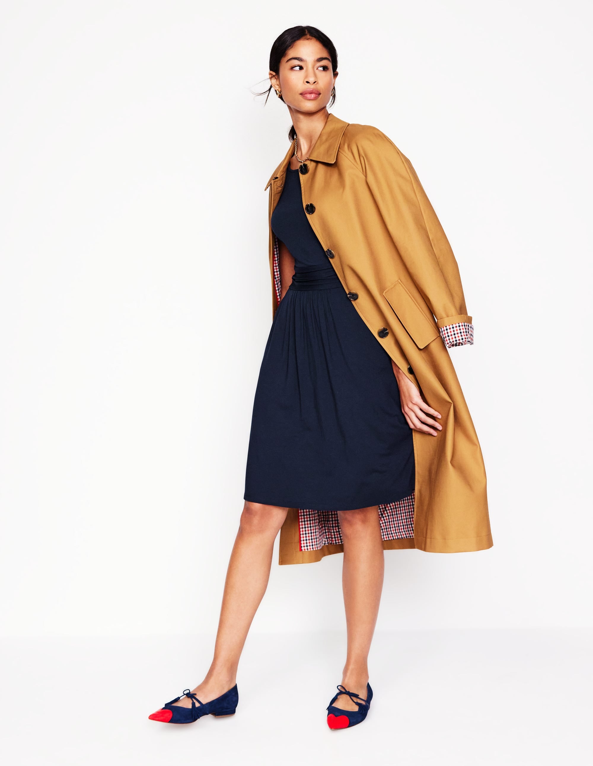Robe Amelie en jersey-Bleu marine - Image 4