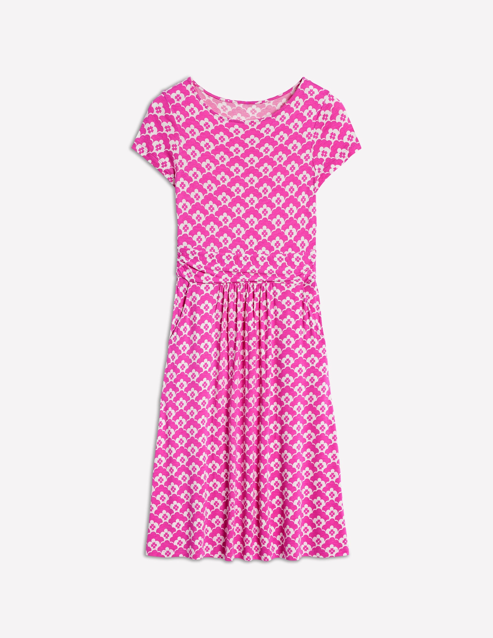 Robe Amelie en jersey-Rose bonheur, motif Cloud Terrace - Image 5